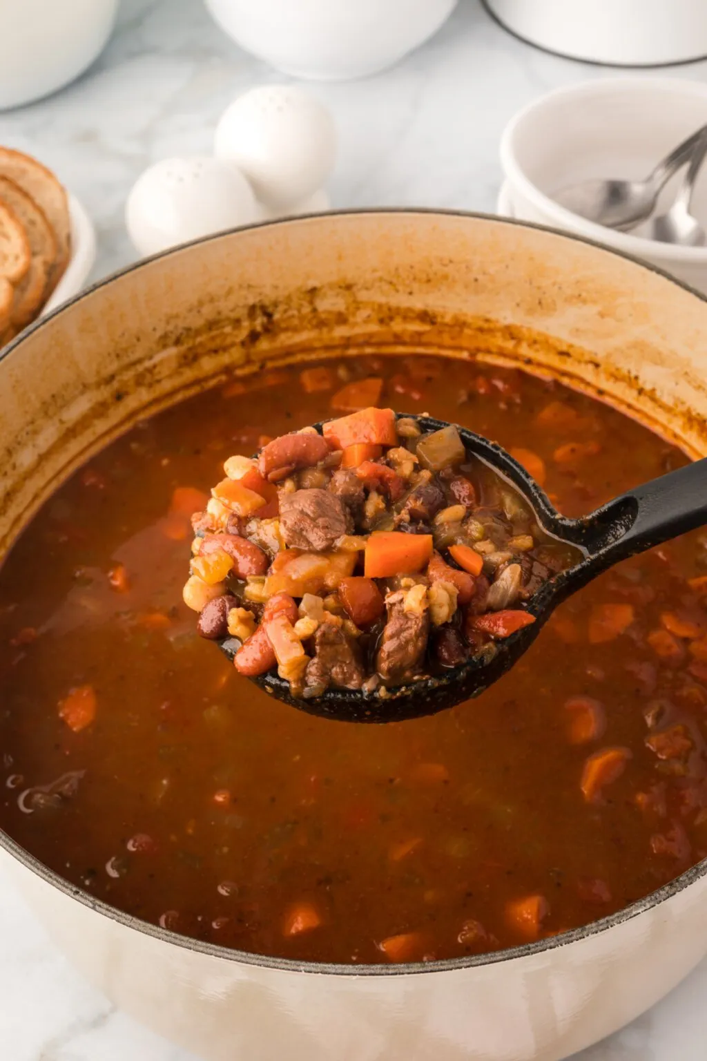 Southwest Beef Bean Barley Soup