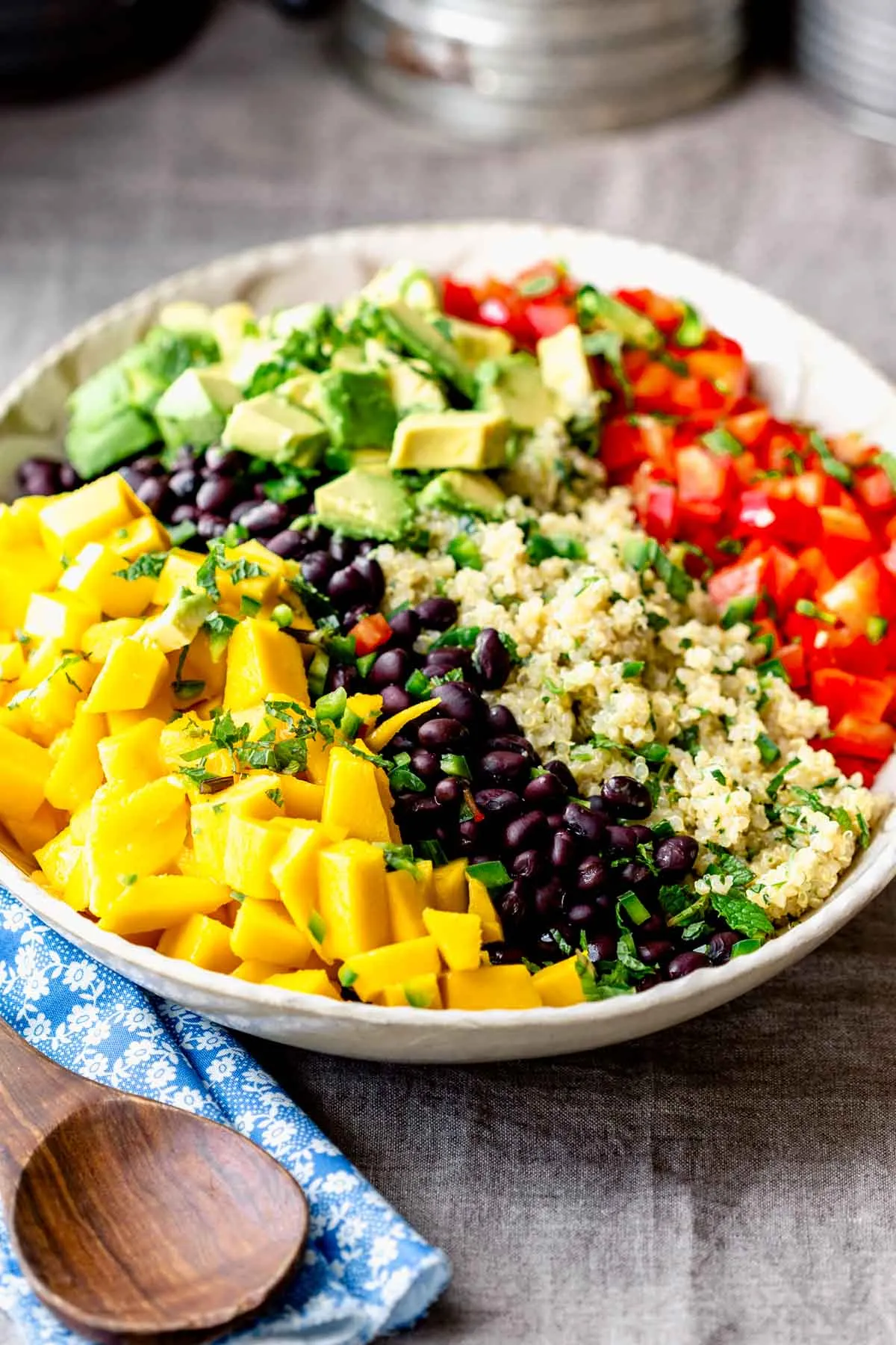 Southwest Black Bean Avocado Quinoa Salad