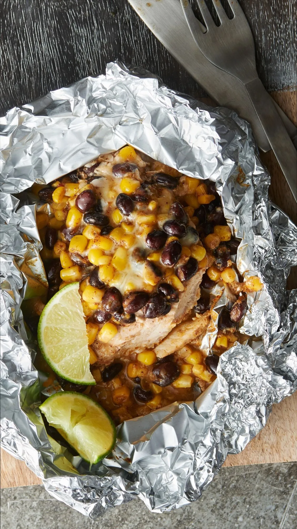 Southwest Pork Chop Foil Packs