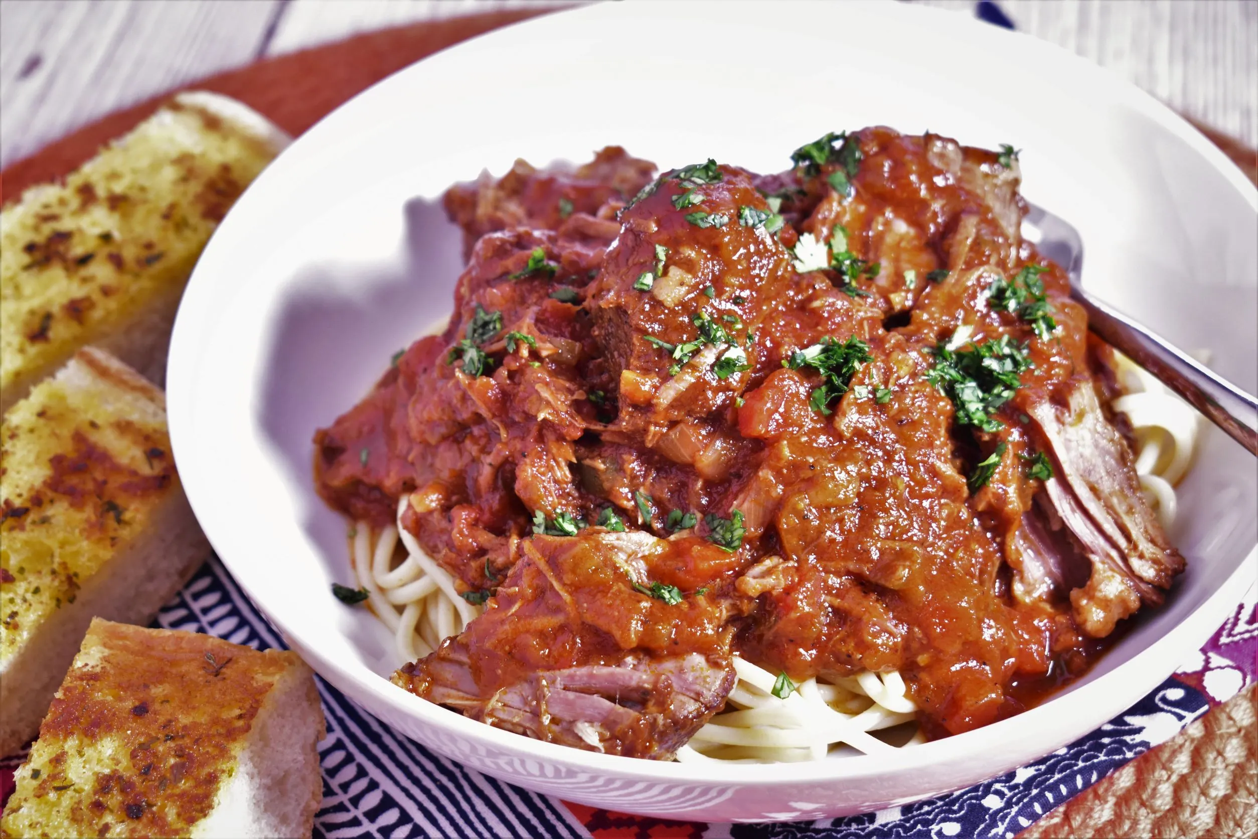 Spaghetti Daube in Creole Gravy