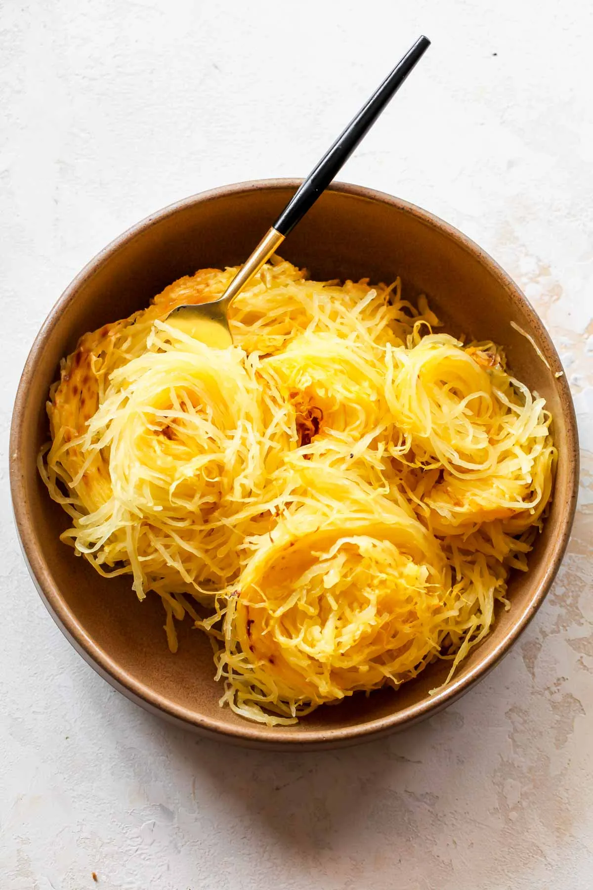 Spaghetti Squash Alfredo with Brussels Vegan