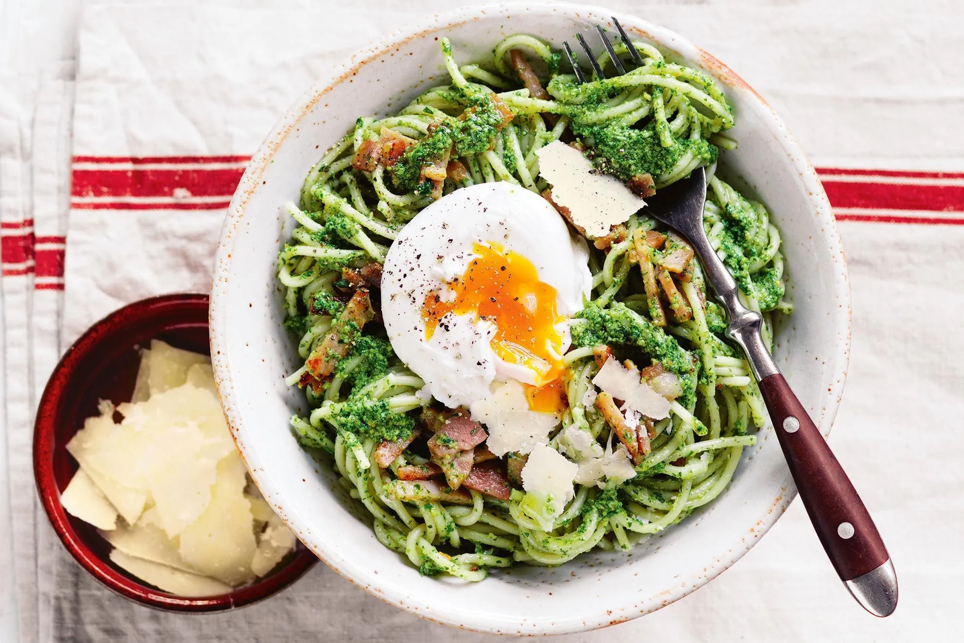 Spaghetti with Bacon and Eggs