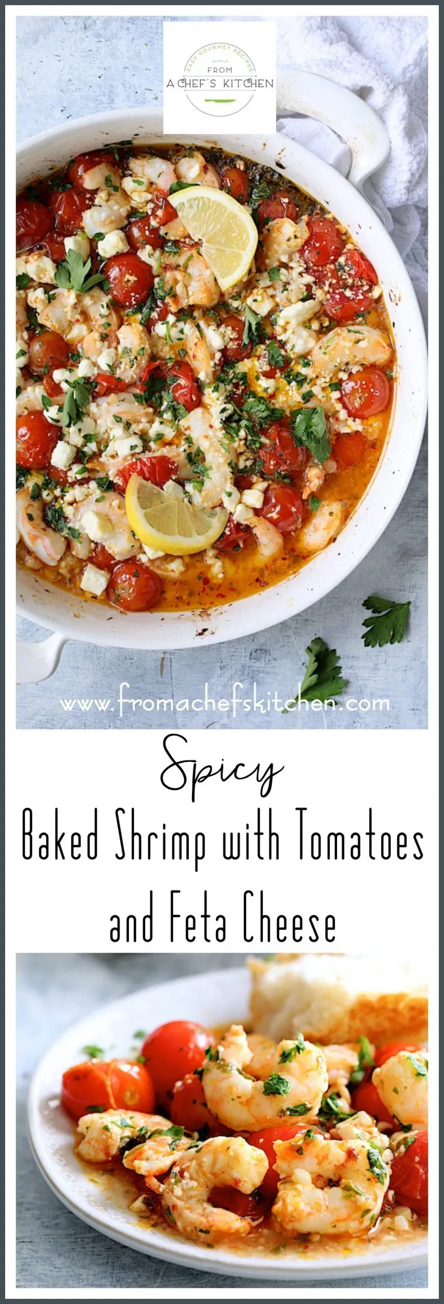 Spicy Baked Shrimp Tomatoes Feta Cheese