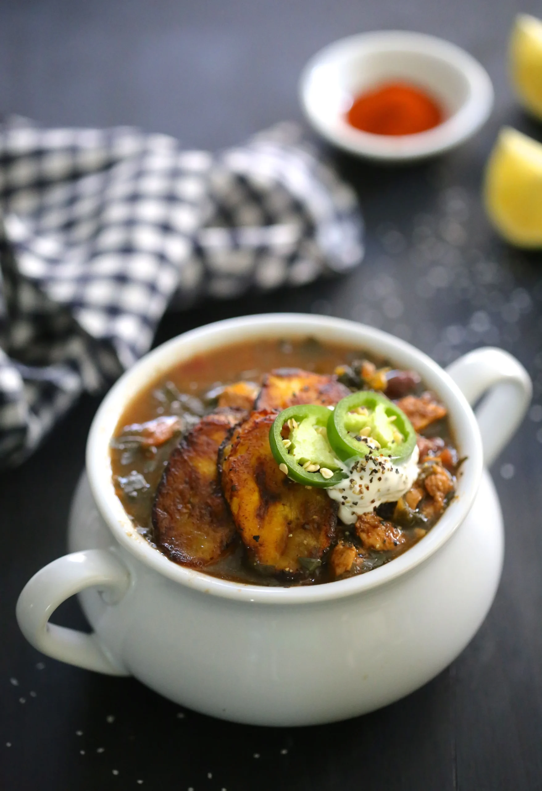 Spicy Black Bean Kale Soup
