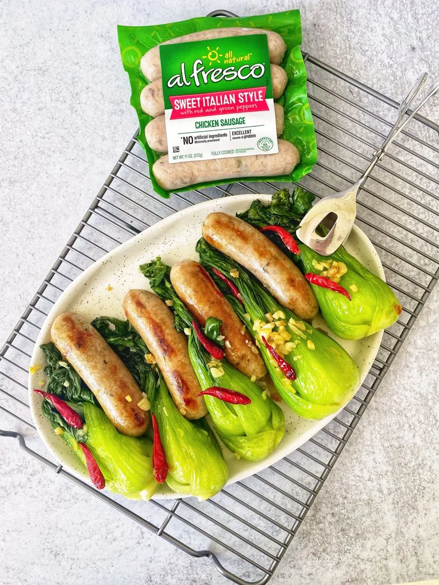 Spicy Bok Choy and Italian Sausage Soup