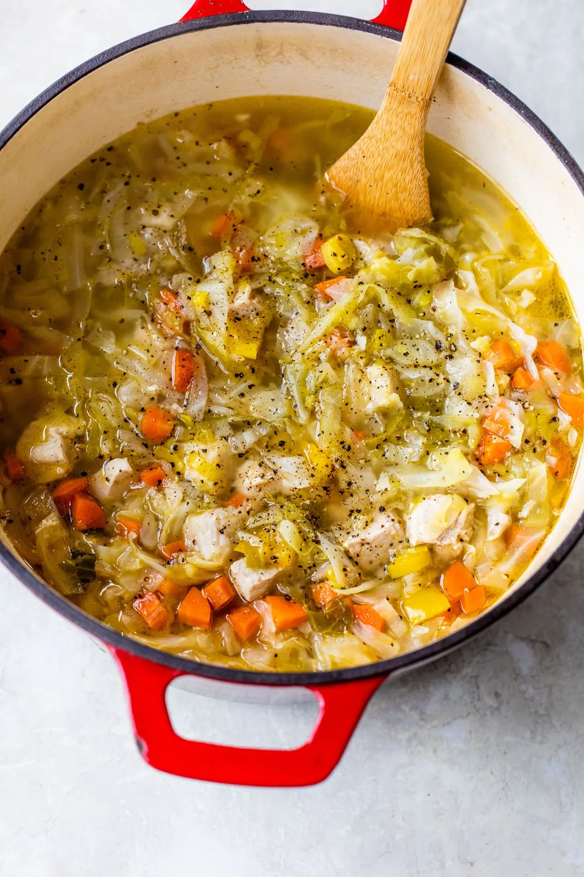 Spicy Chicken Cabbage Soup