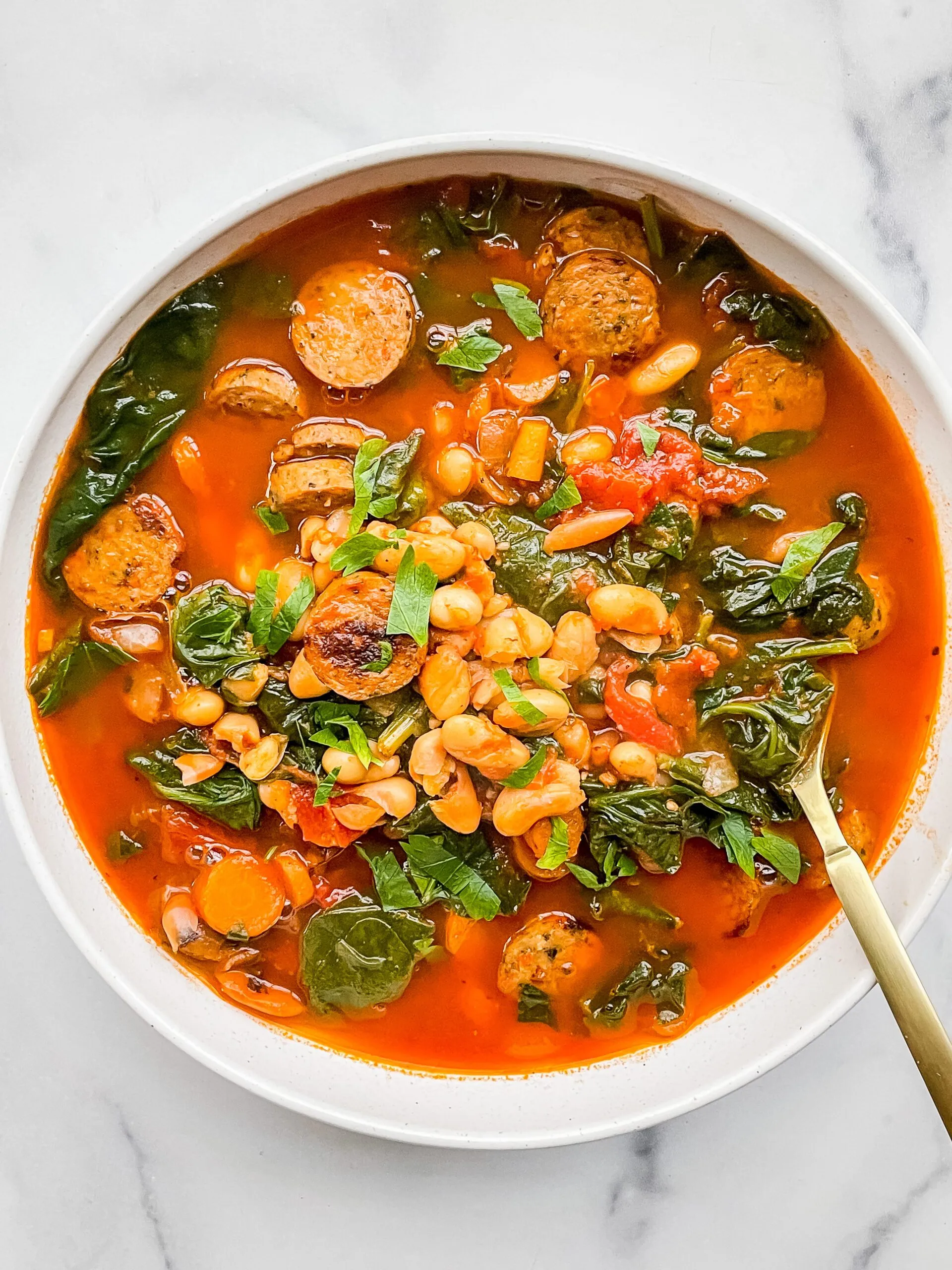 Spicy Chicken Sausage Soup