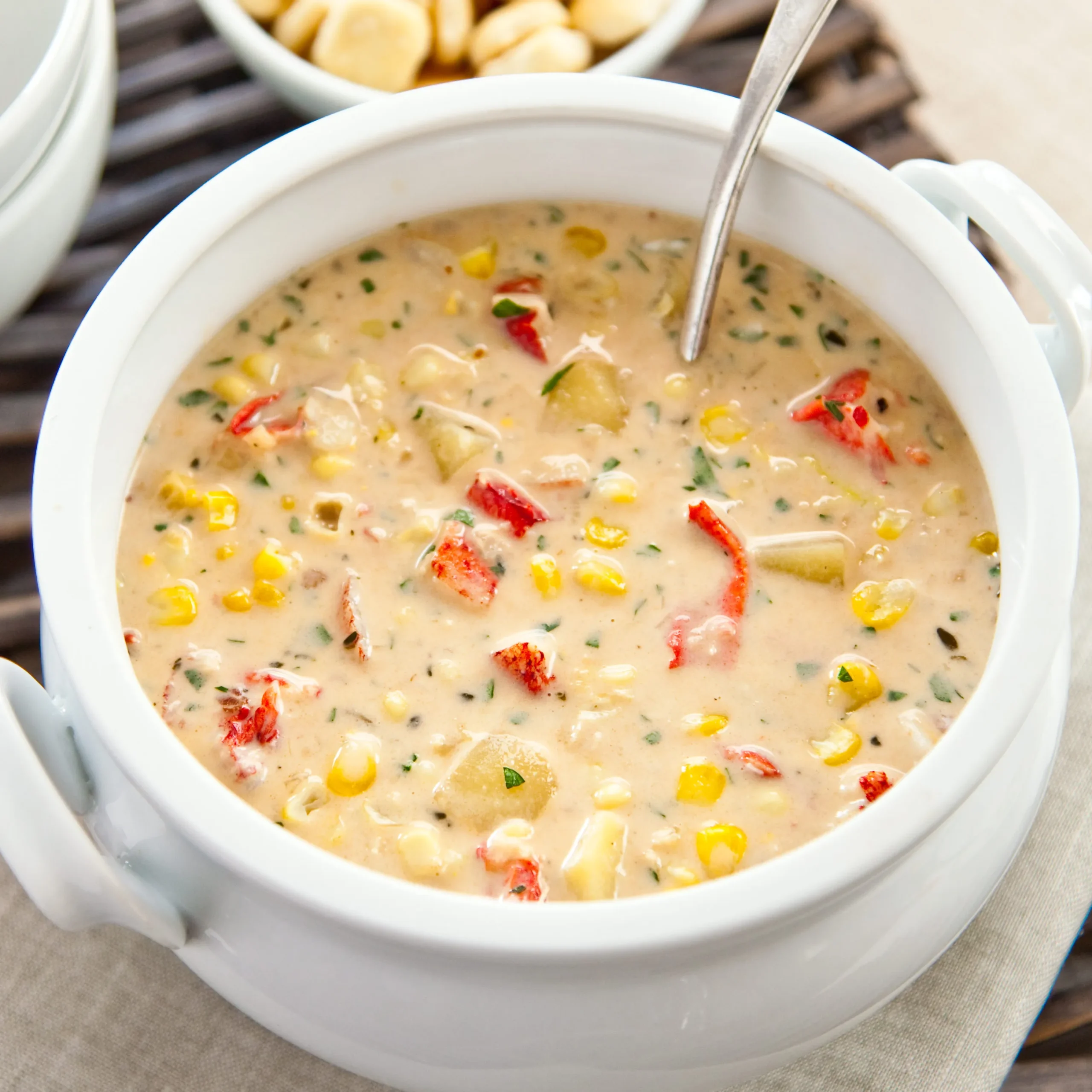 Spicy Corn and Lobster Chowder