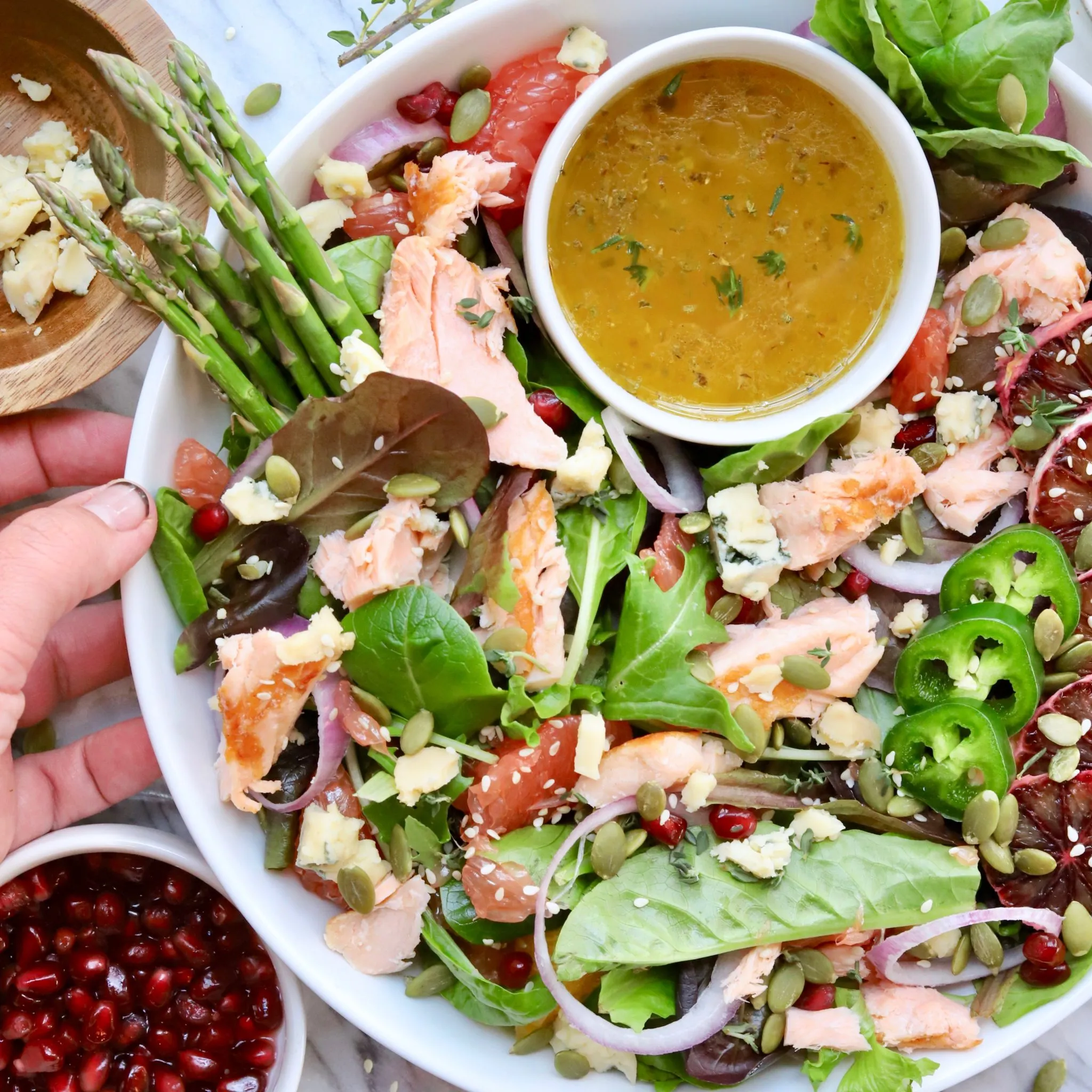 Spicy Grilled Salmon Salad