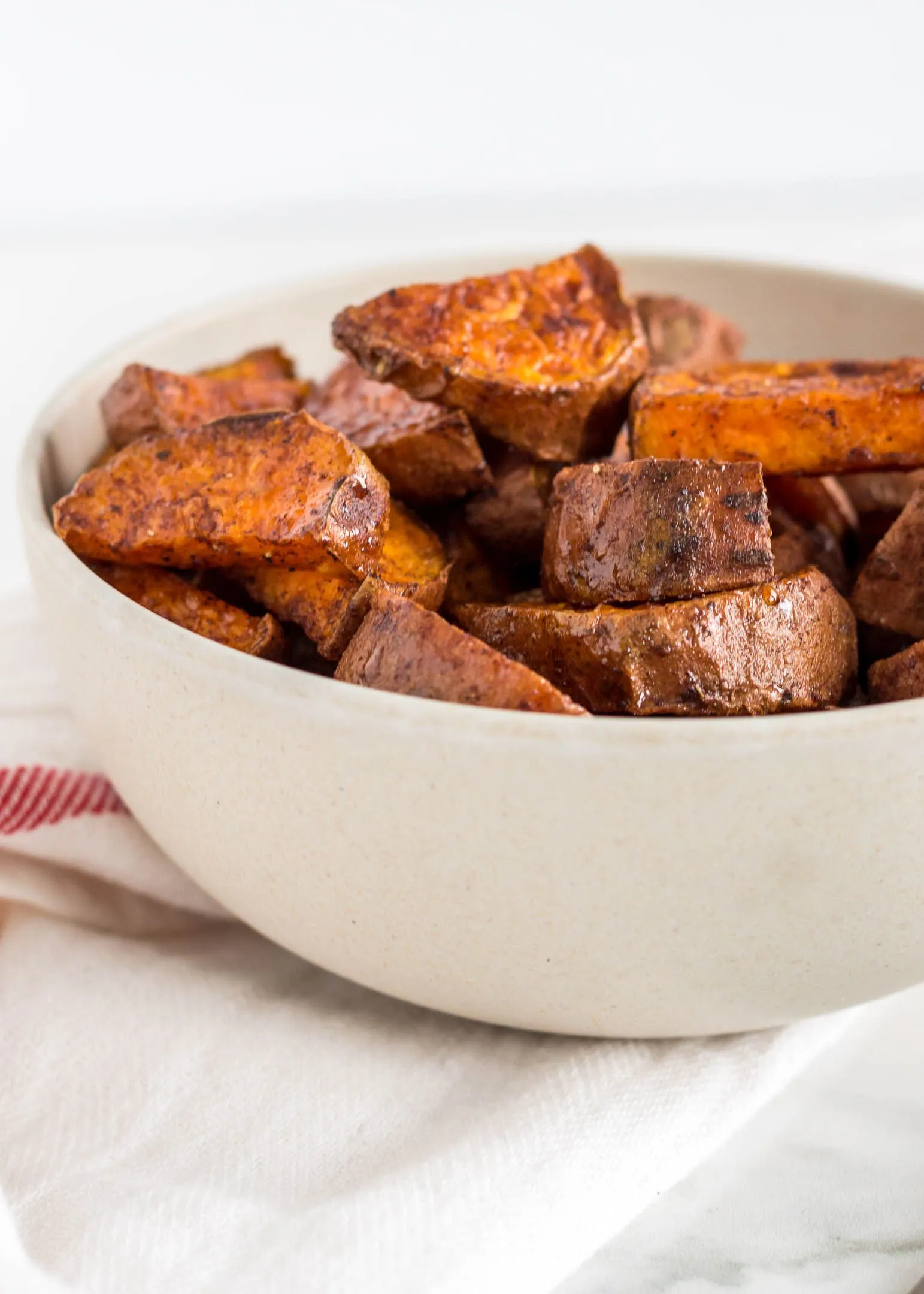 Spicy Maple Roasted Sweet Potatoes Vegan Gluten Free