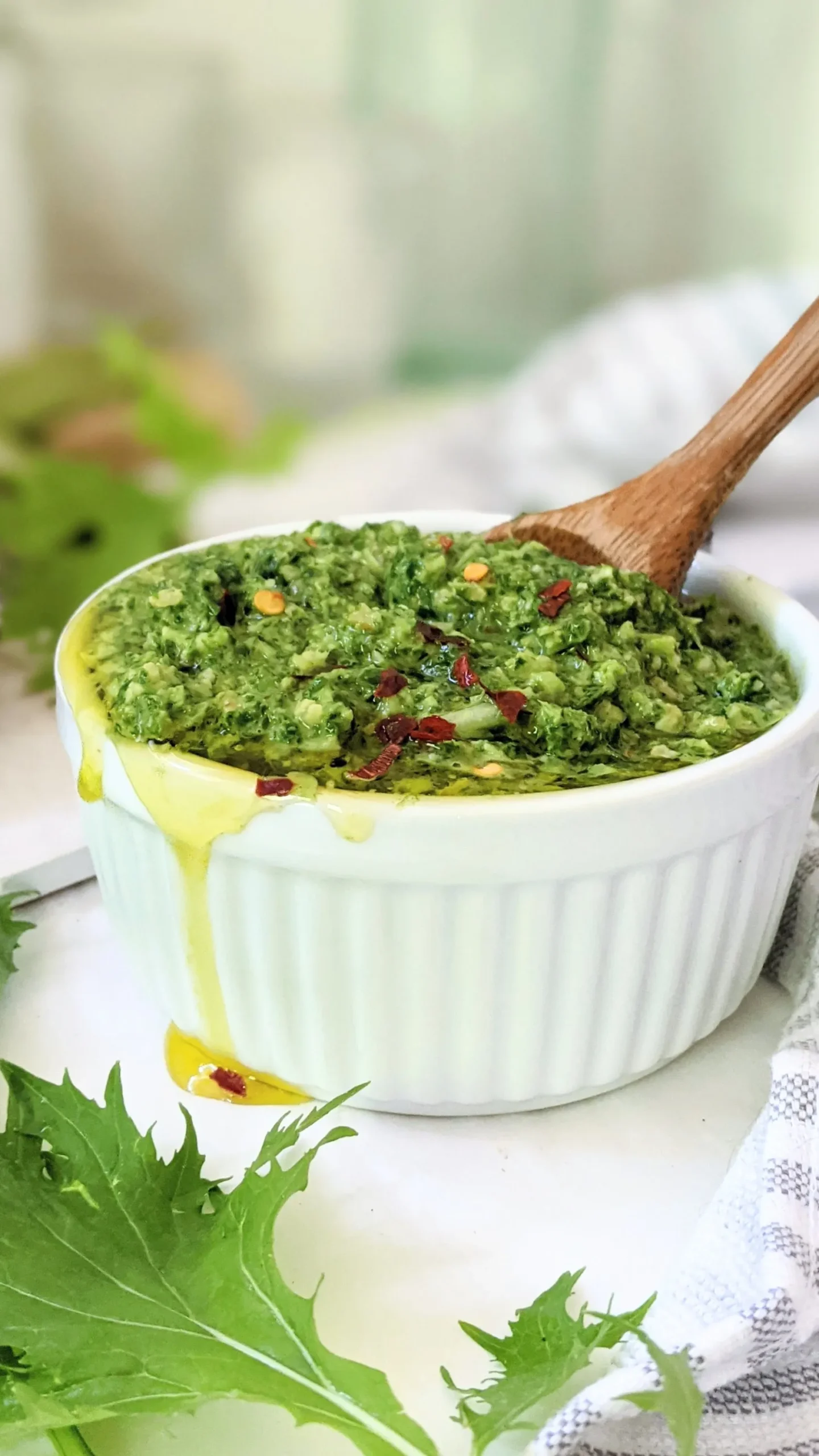 Spicy Mustard Green Pesto