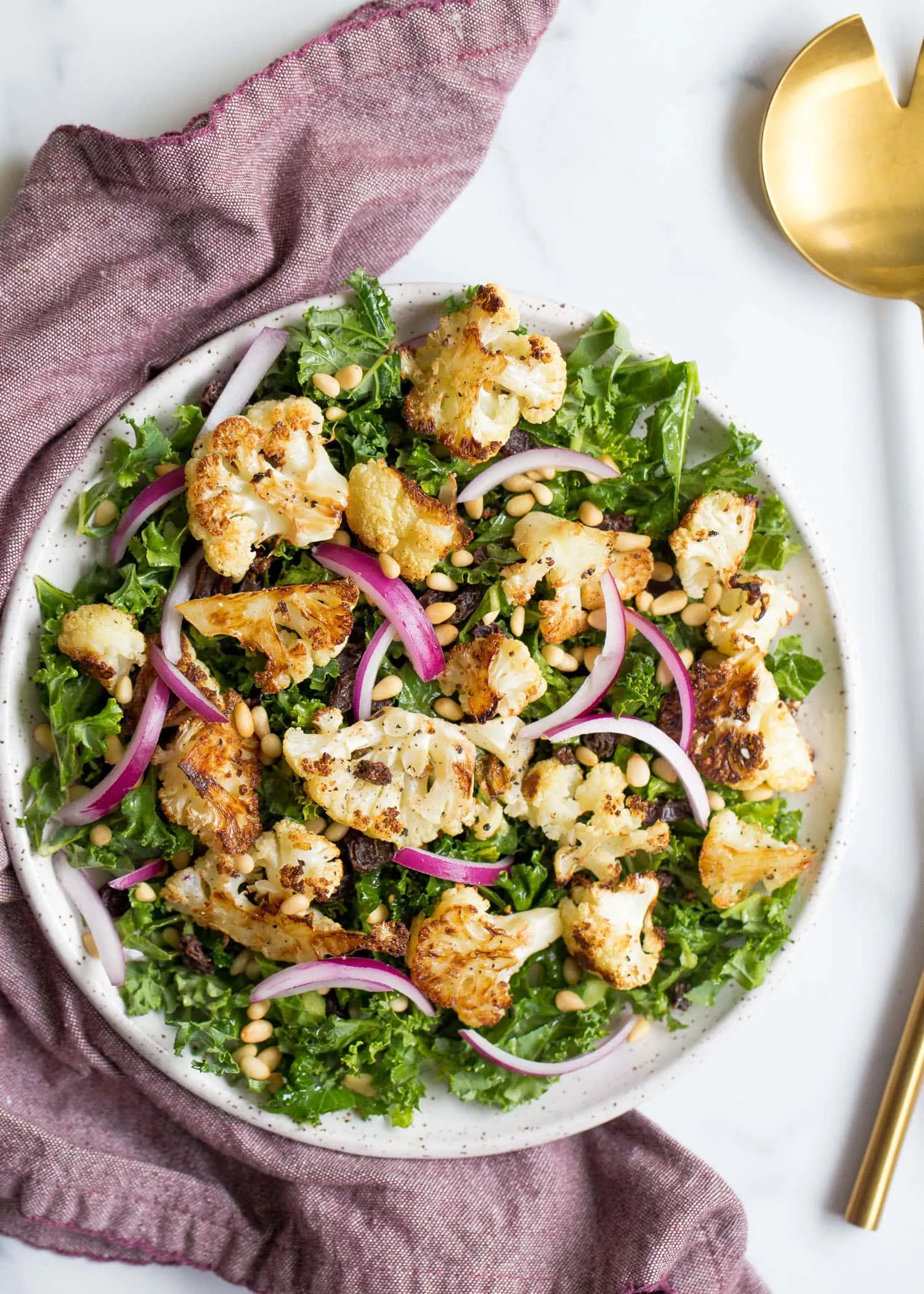 Spicy Roasted Cauliflower Salad