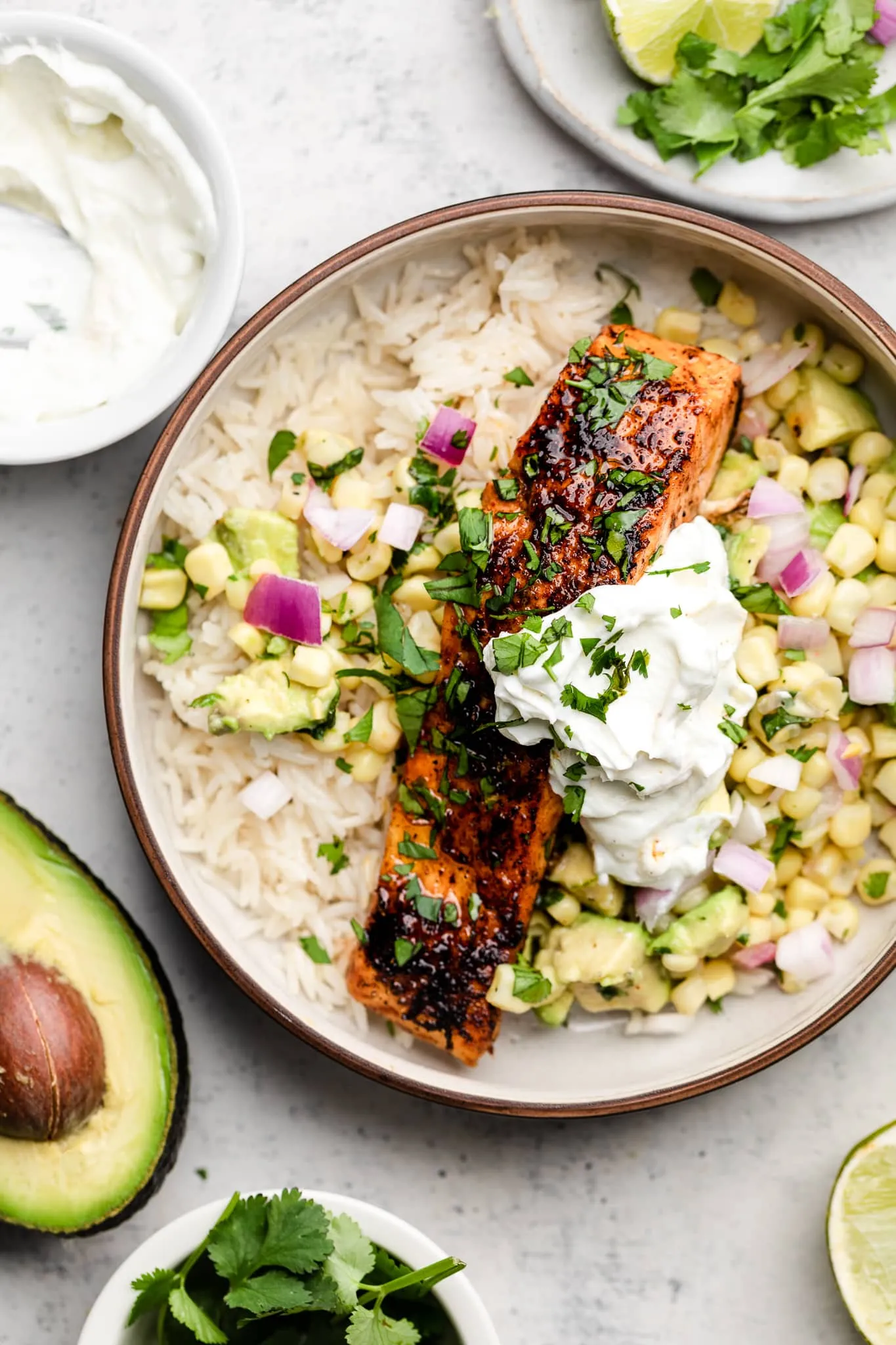 Spicy Salmon Burrito Bowl