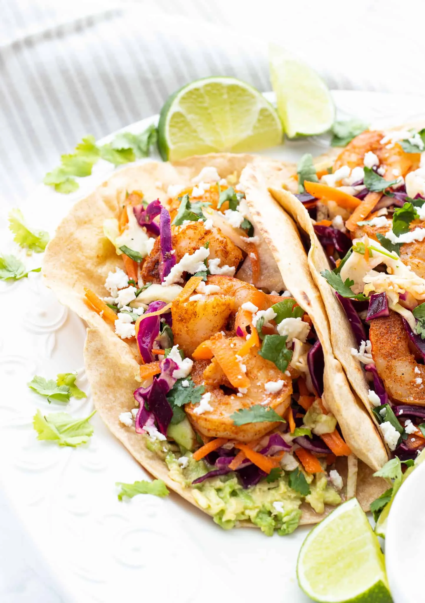 Spicy Shrimp Tacos with Creamy Cilantro Sauce
