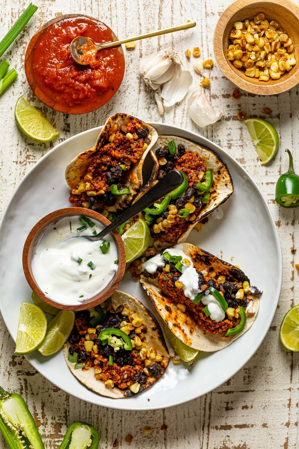 Spicy Sofritas Quinoa Tacos