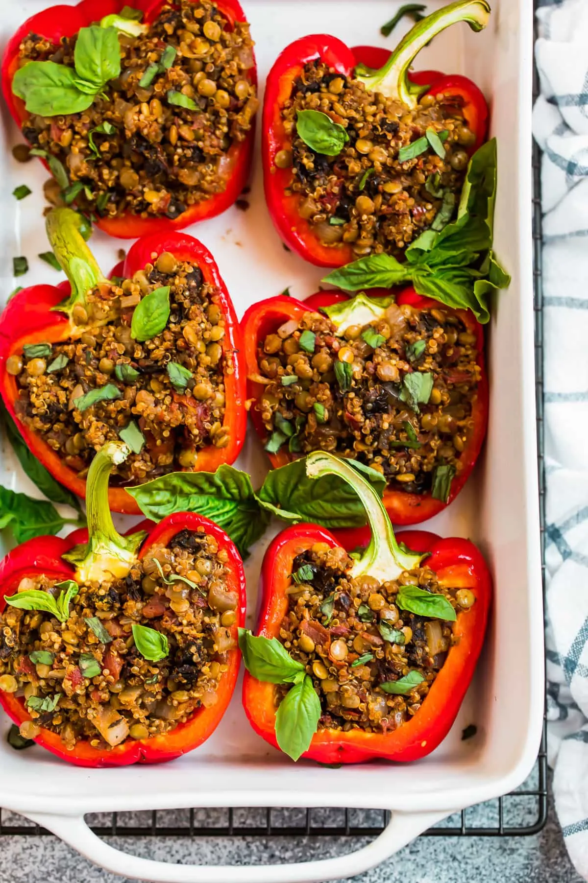 Spicy Veggie Baked Peppers