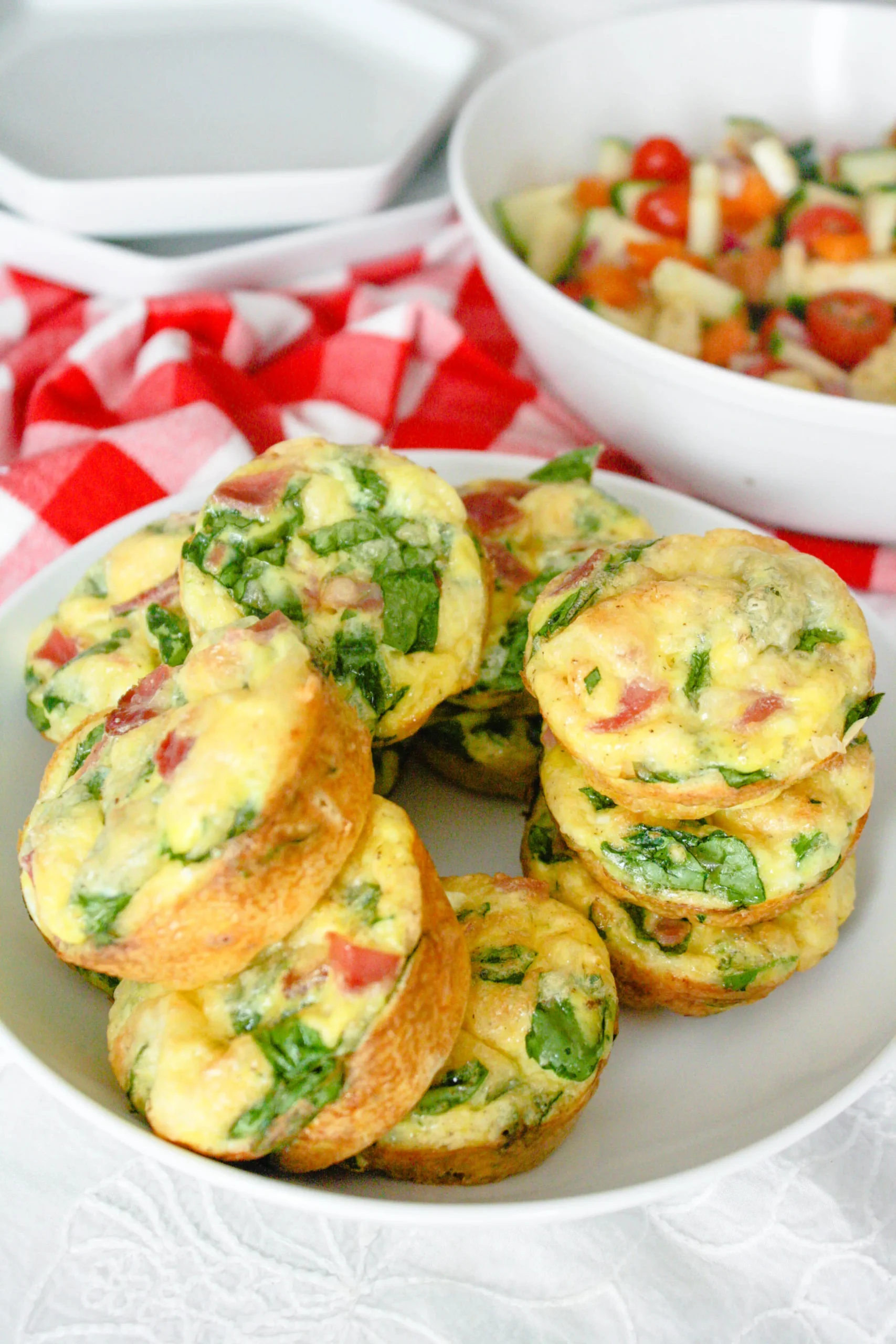 Spinach Ham Egg Muffins