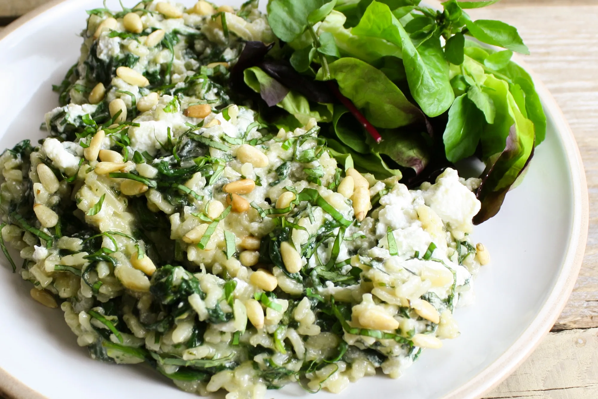Spinach Parcels of Cardamom Risotto