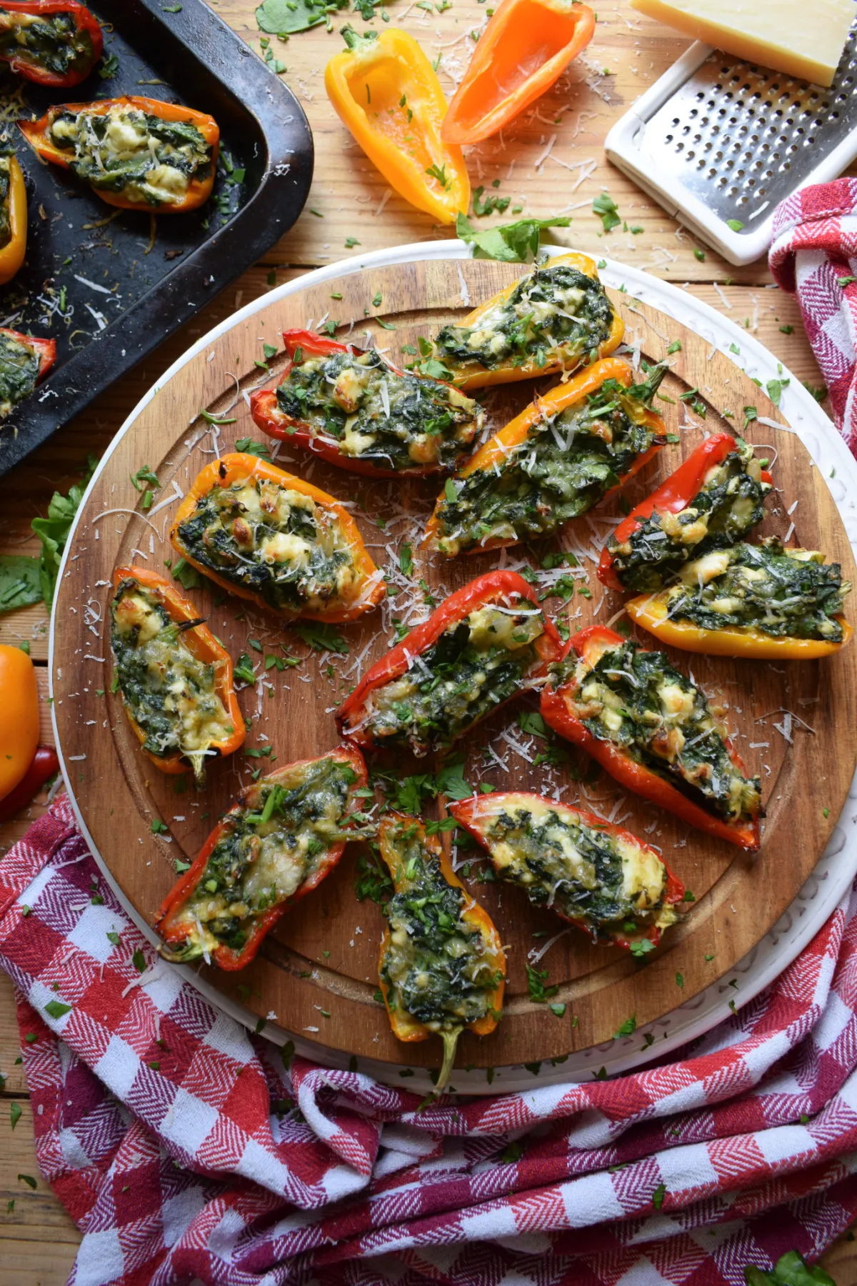 Spinach Potatoes Peppers and Feta