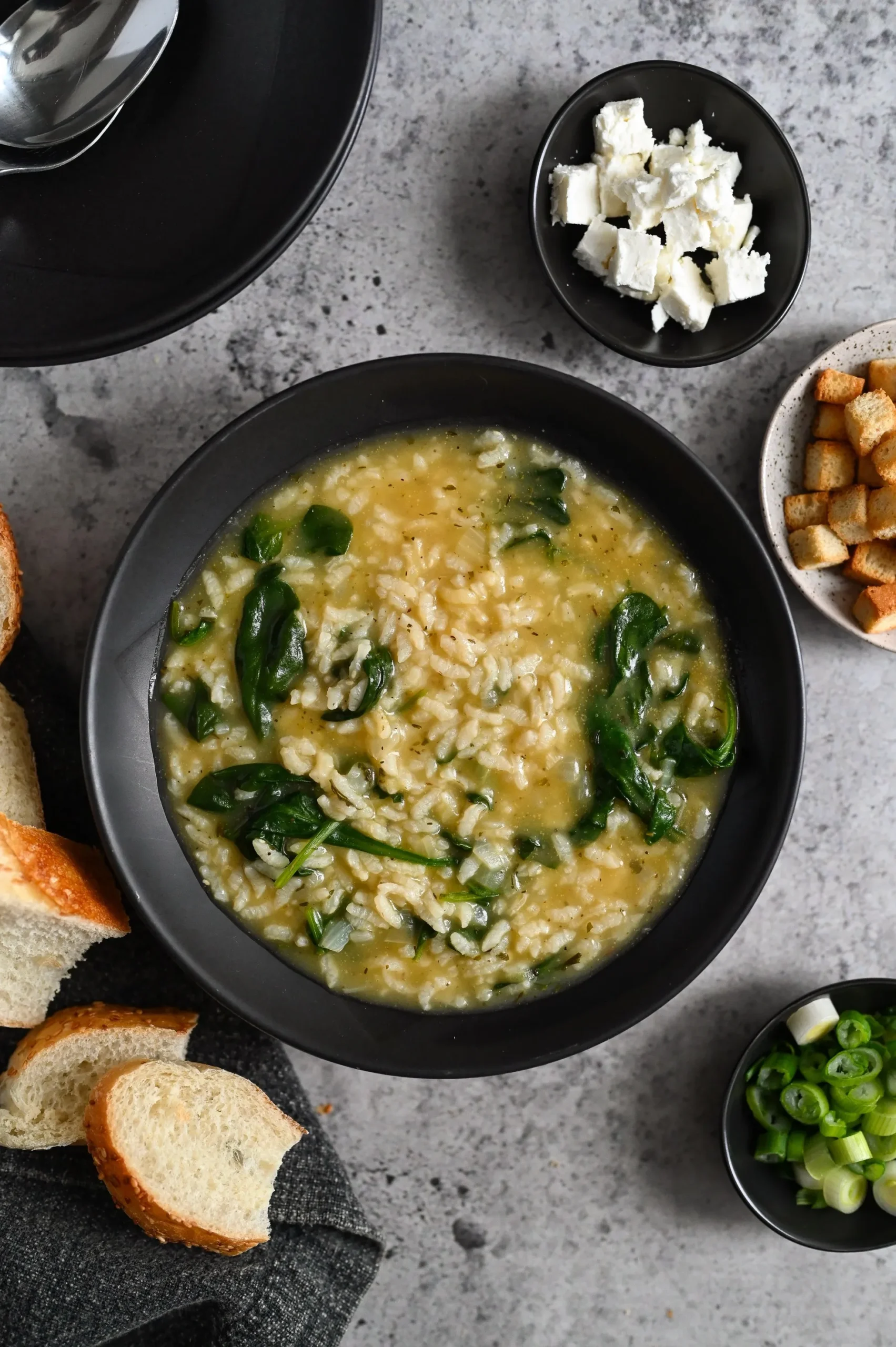 Spinach Soup Wrice
