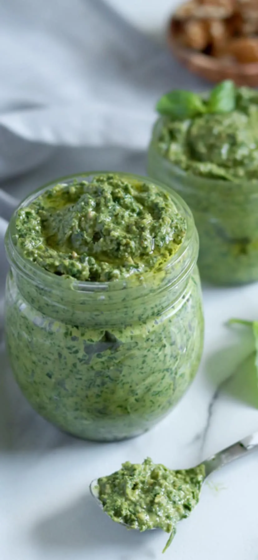 Spinach Walnut Dairy Free Pesto