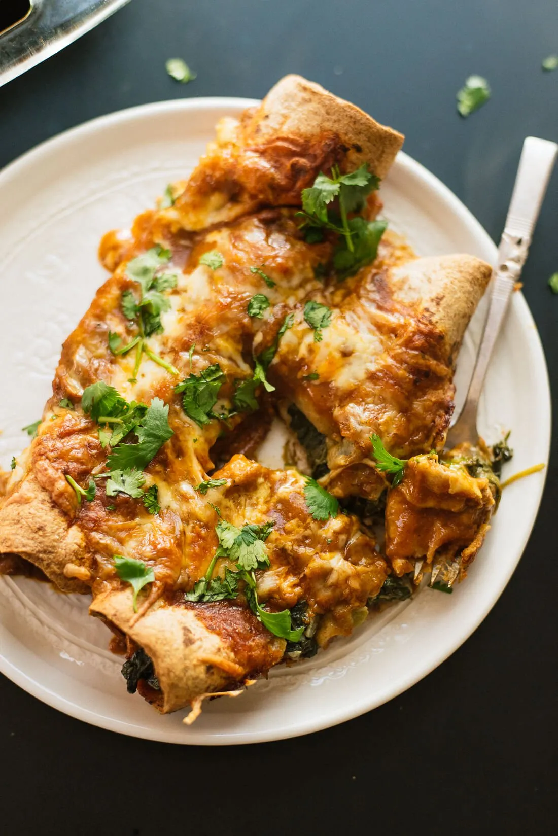 Spinach and Beef Enchiladas