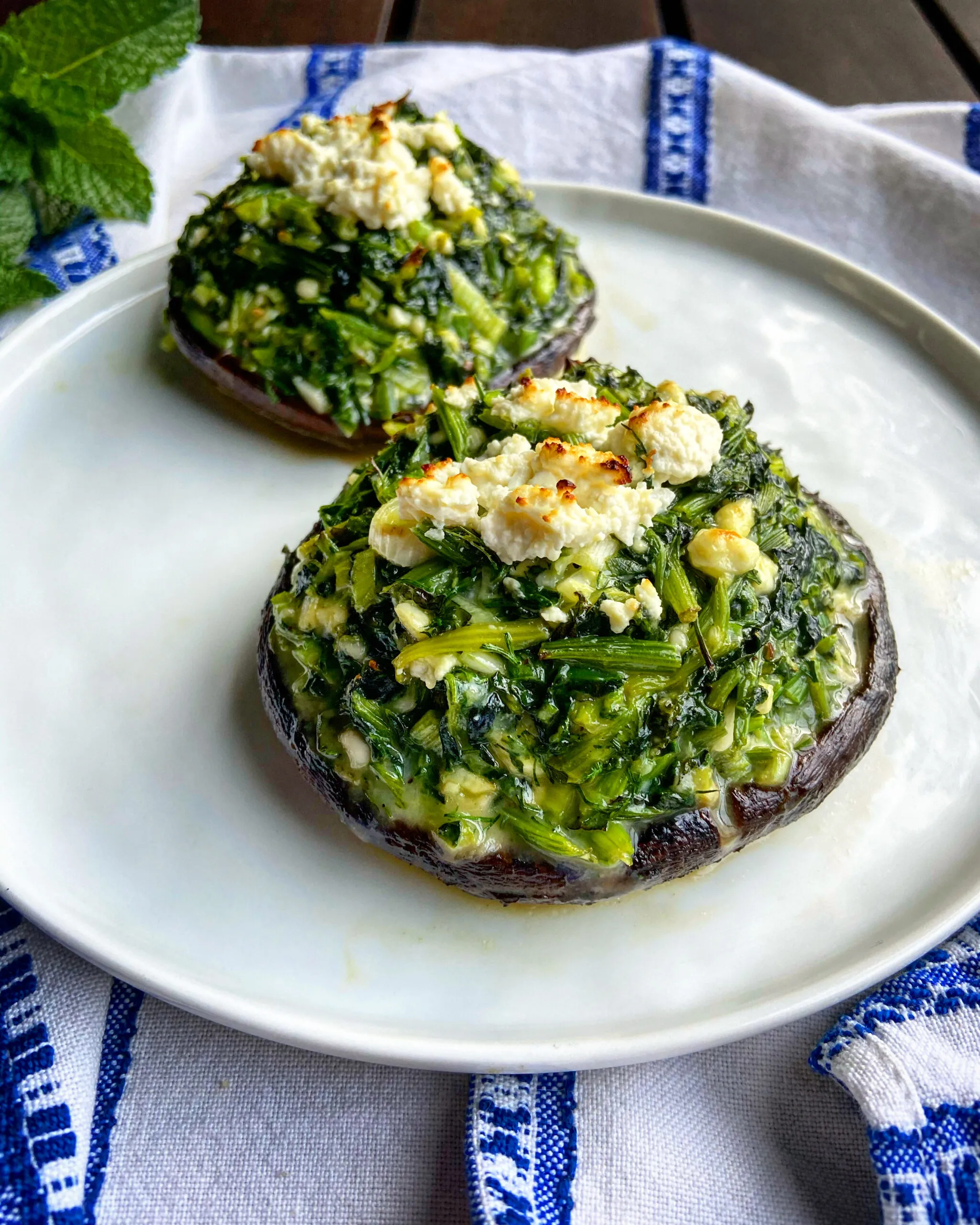 Spinach and Feta Stuffed Portobello Mushrooms