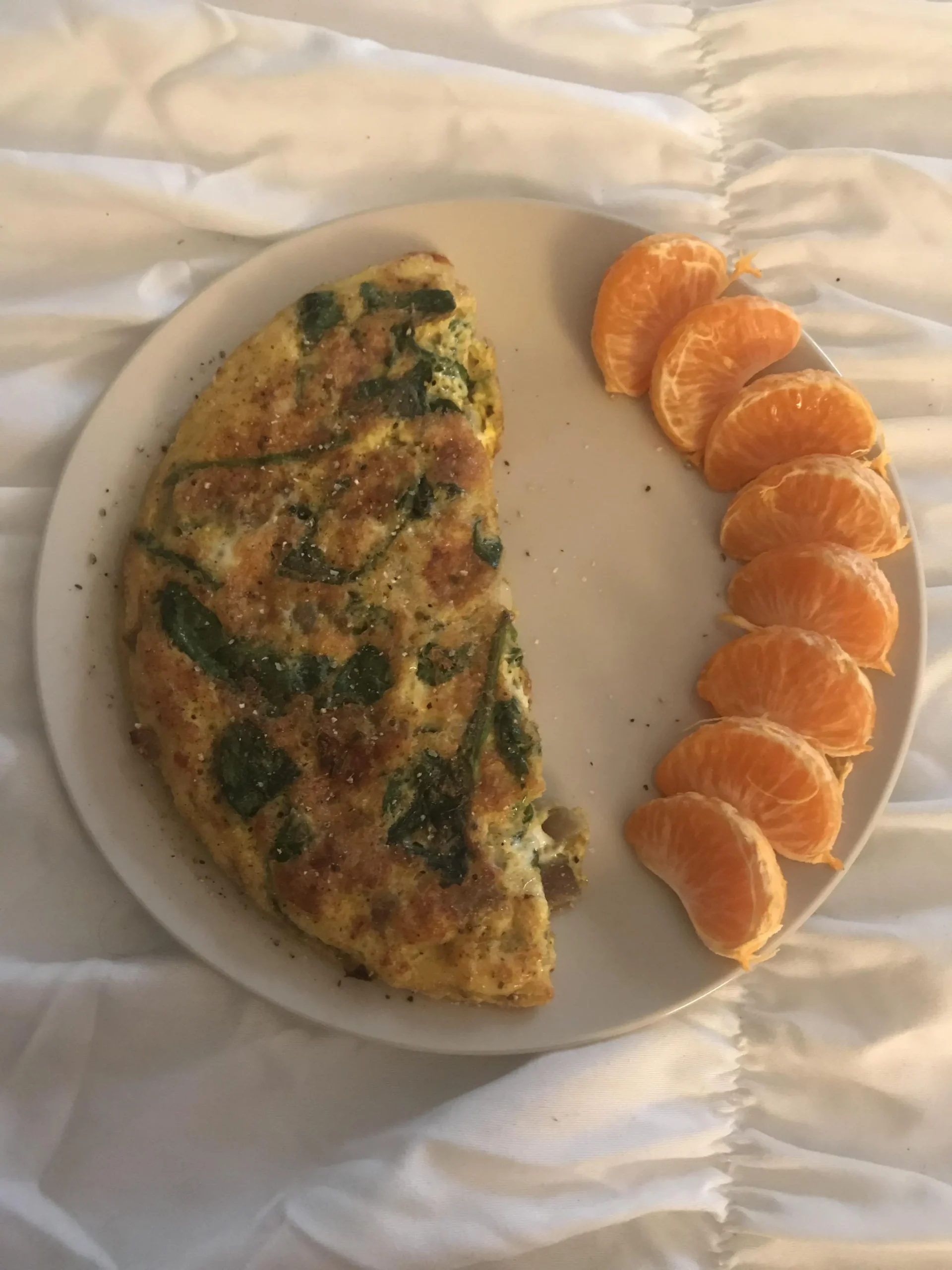 Spinach and Onion Omelet Small