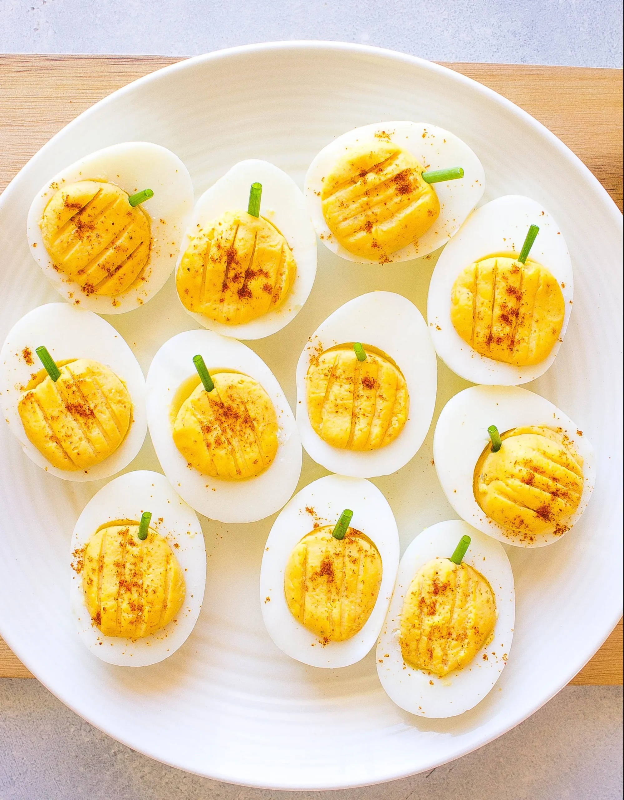 Spooktacular Pumpkin Deviled Eggs