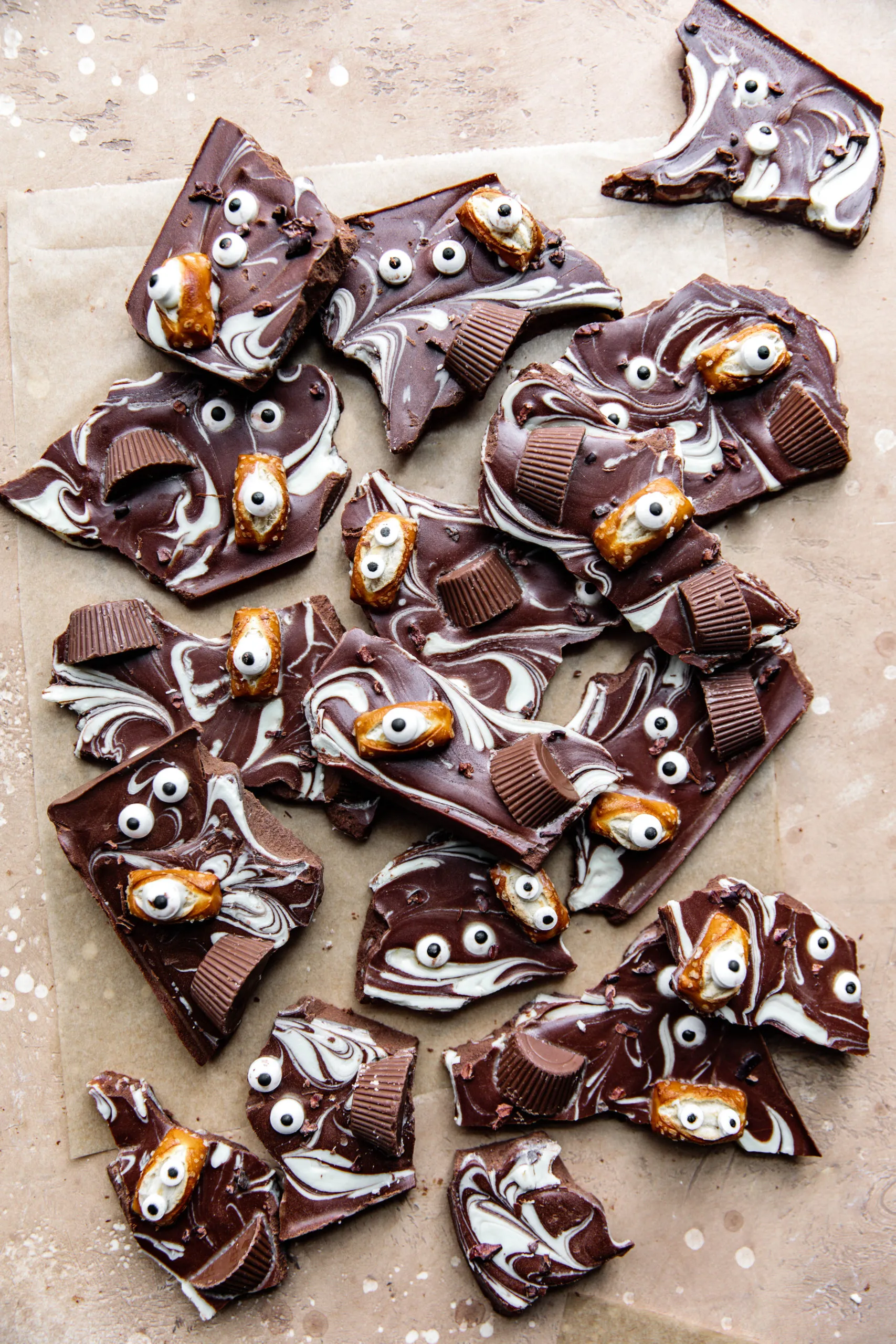 Spooky Halloween Chocolate Bark