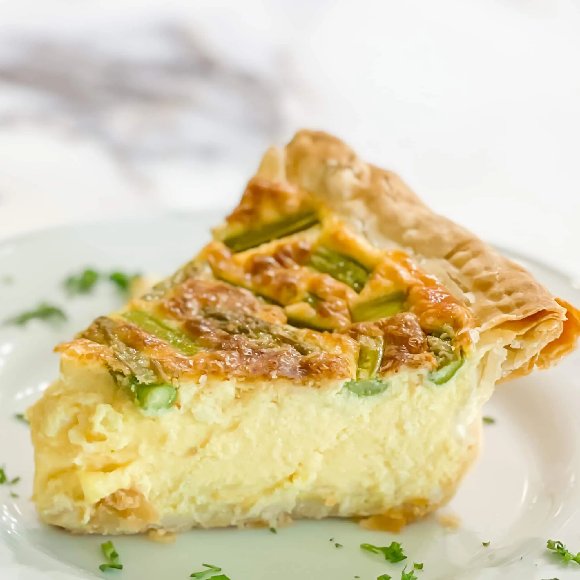 Spring Asparagus Ricotta Quiche