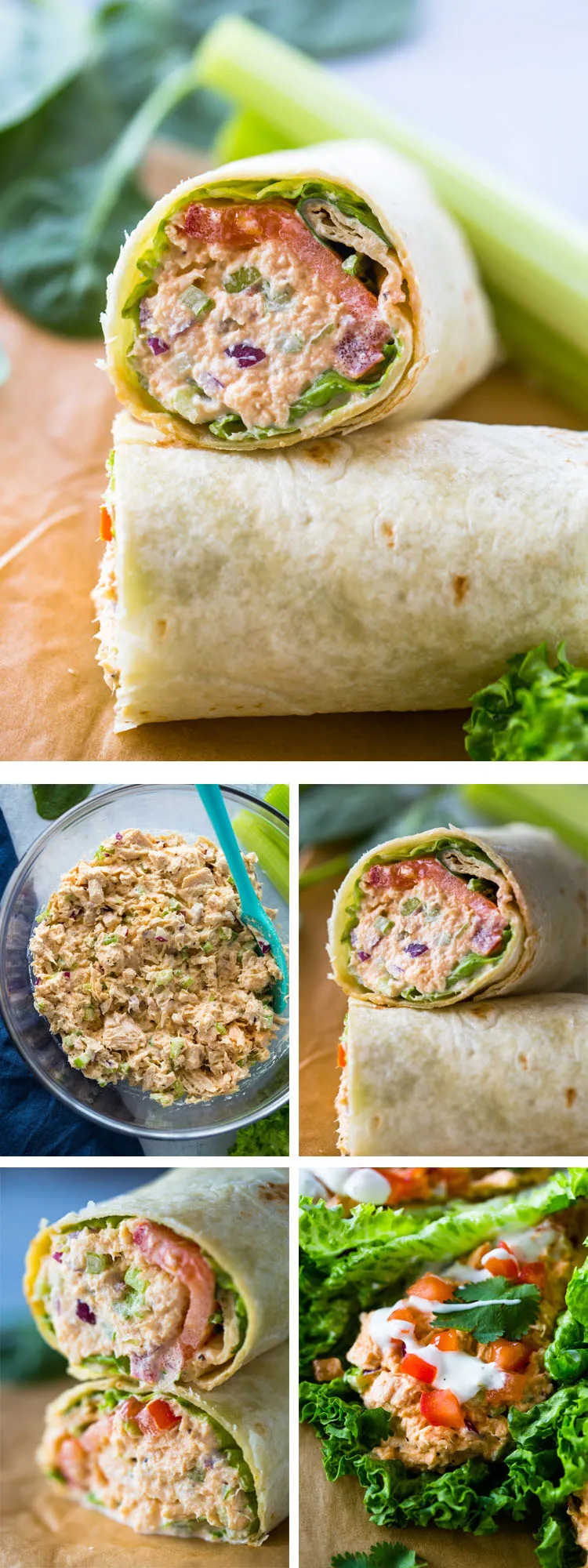 Sriracha Tuna Salad Wraps