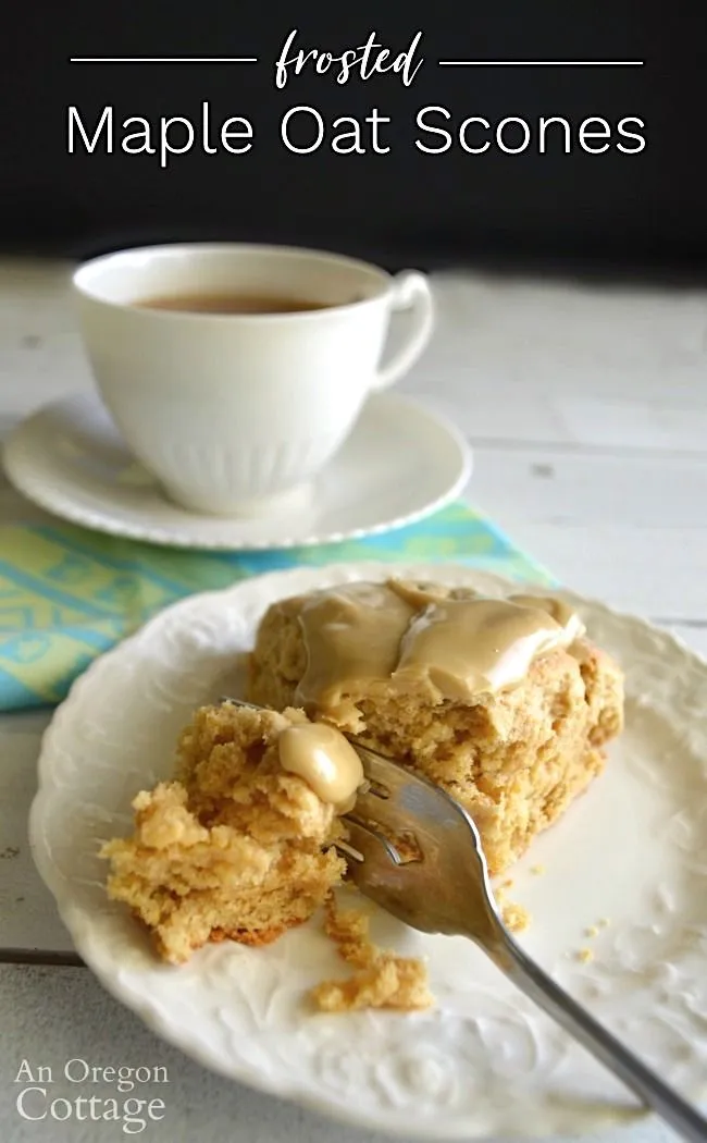 Starbucks Inspired Frosted Maple Oat Scones