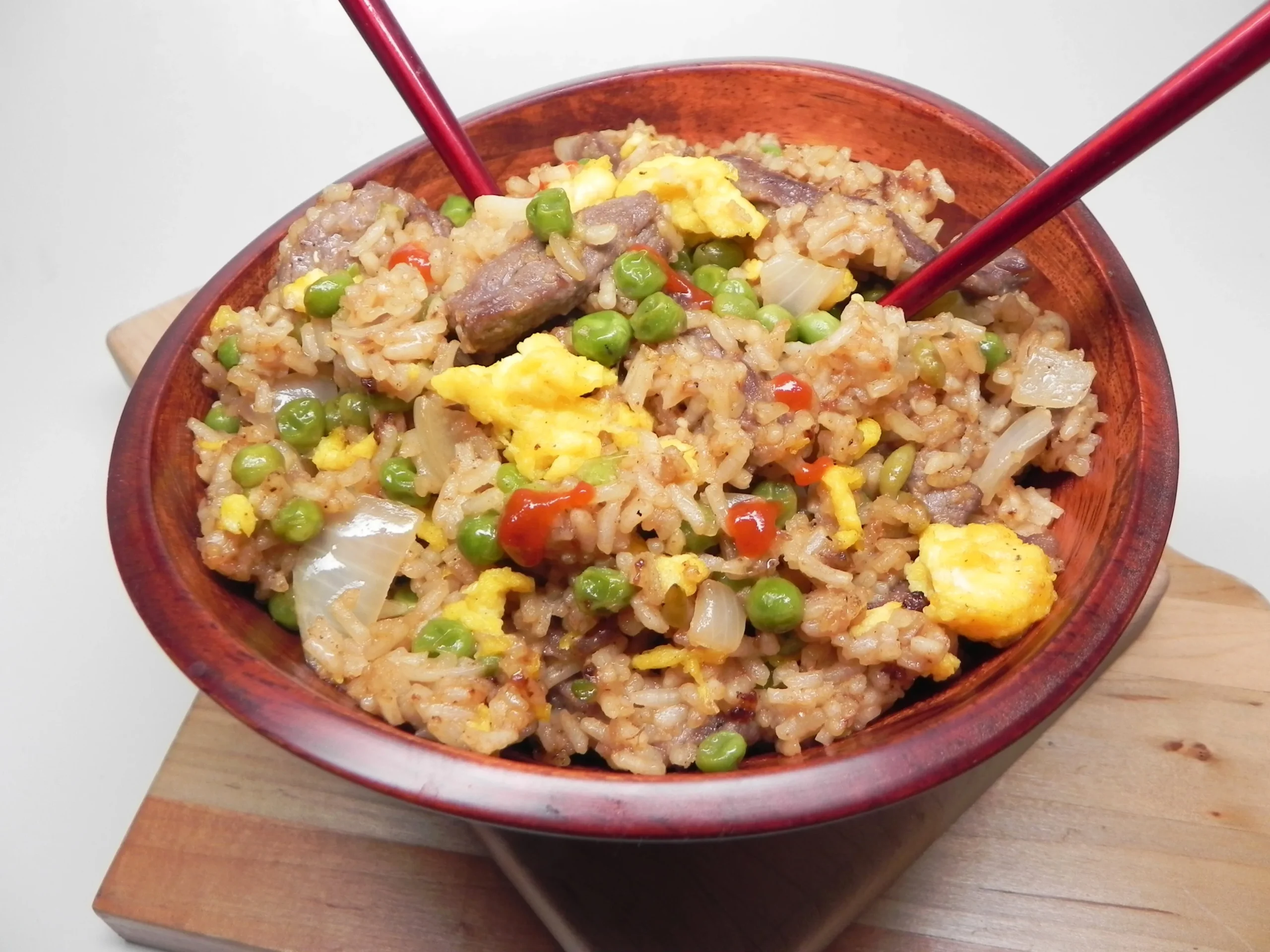 Steak Fried Rice Egg Rolls