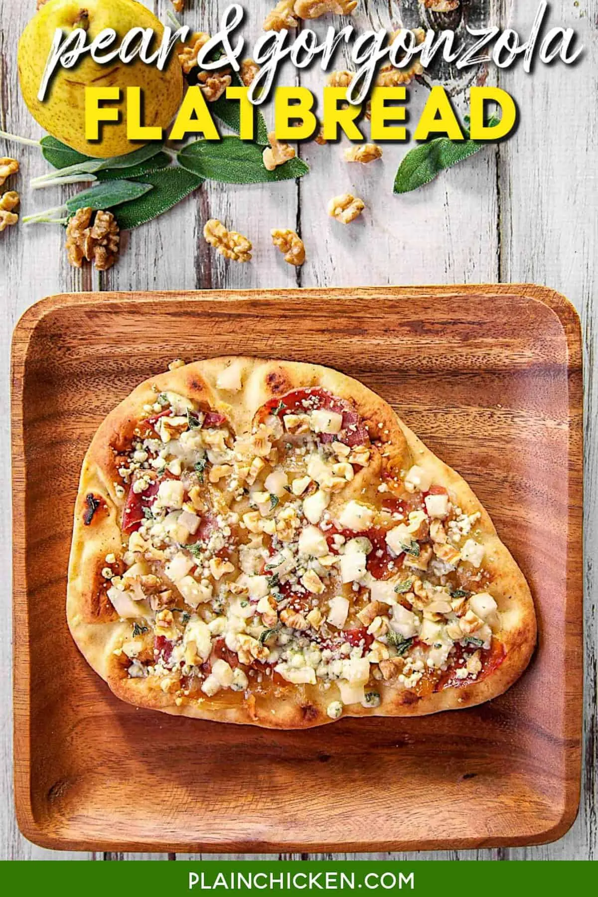Steak Pear Gorgonzola Flatbread