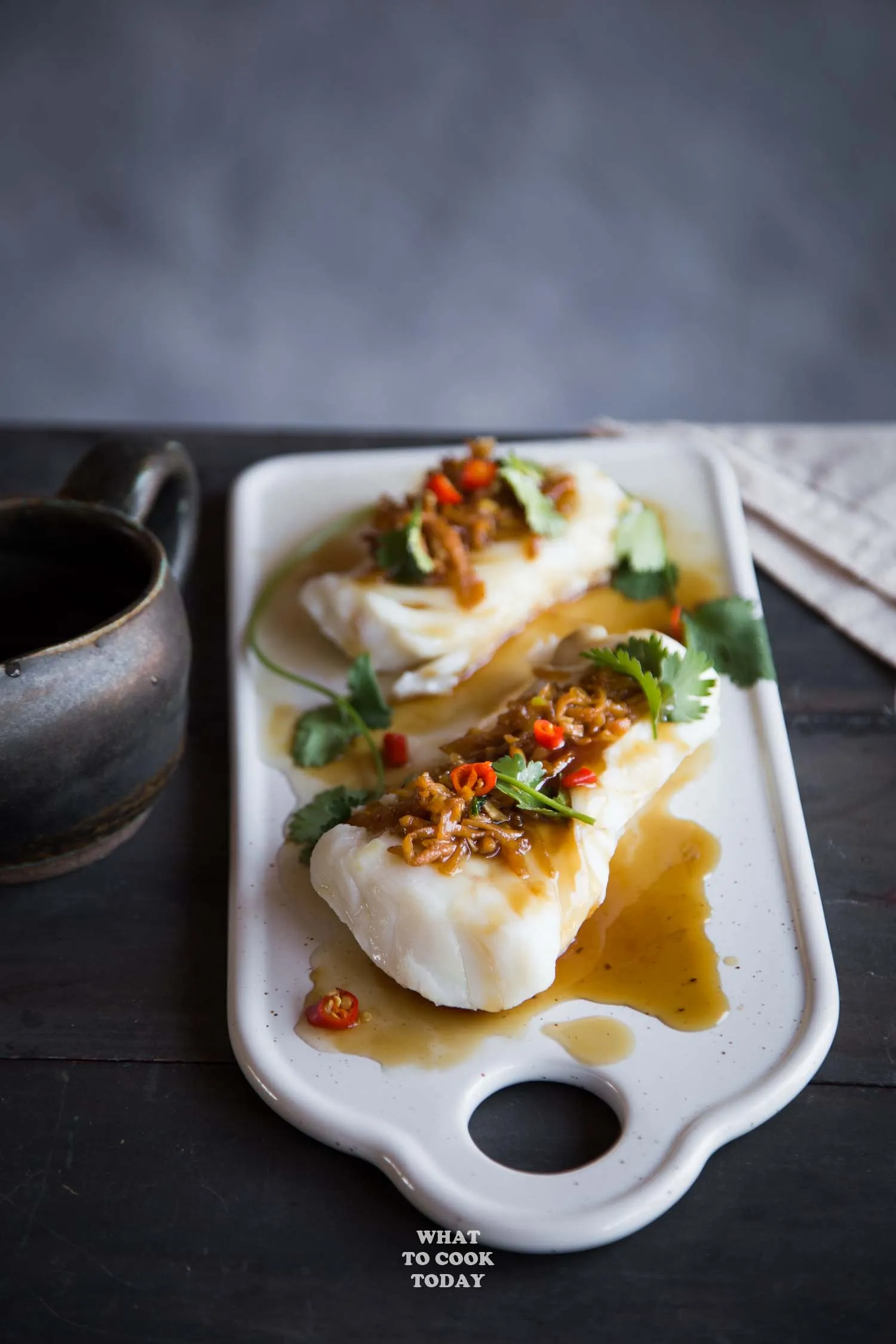 Steamed Fish with Chopped Chili and Preserved Radish Chai Poh