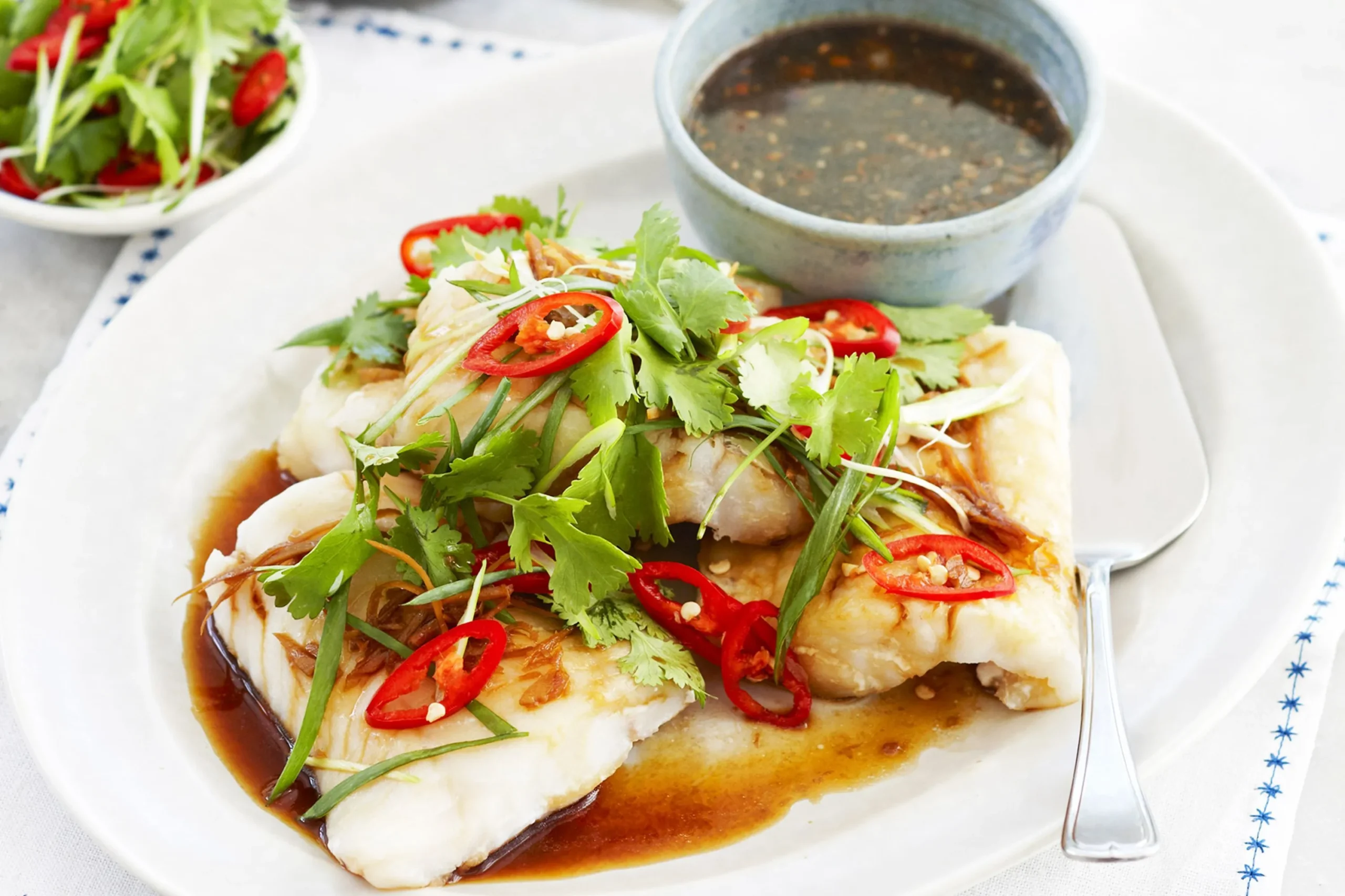 Steamed Fish with Ginger and Scallions