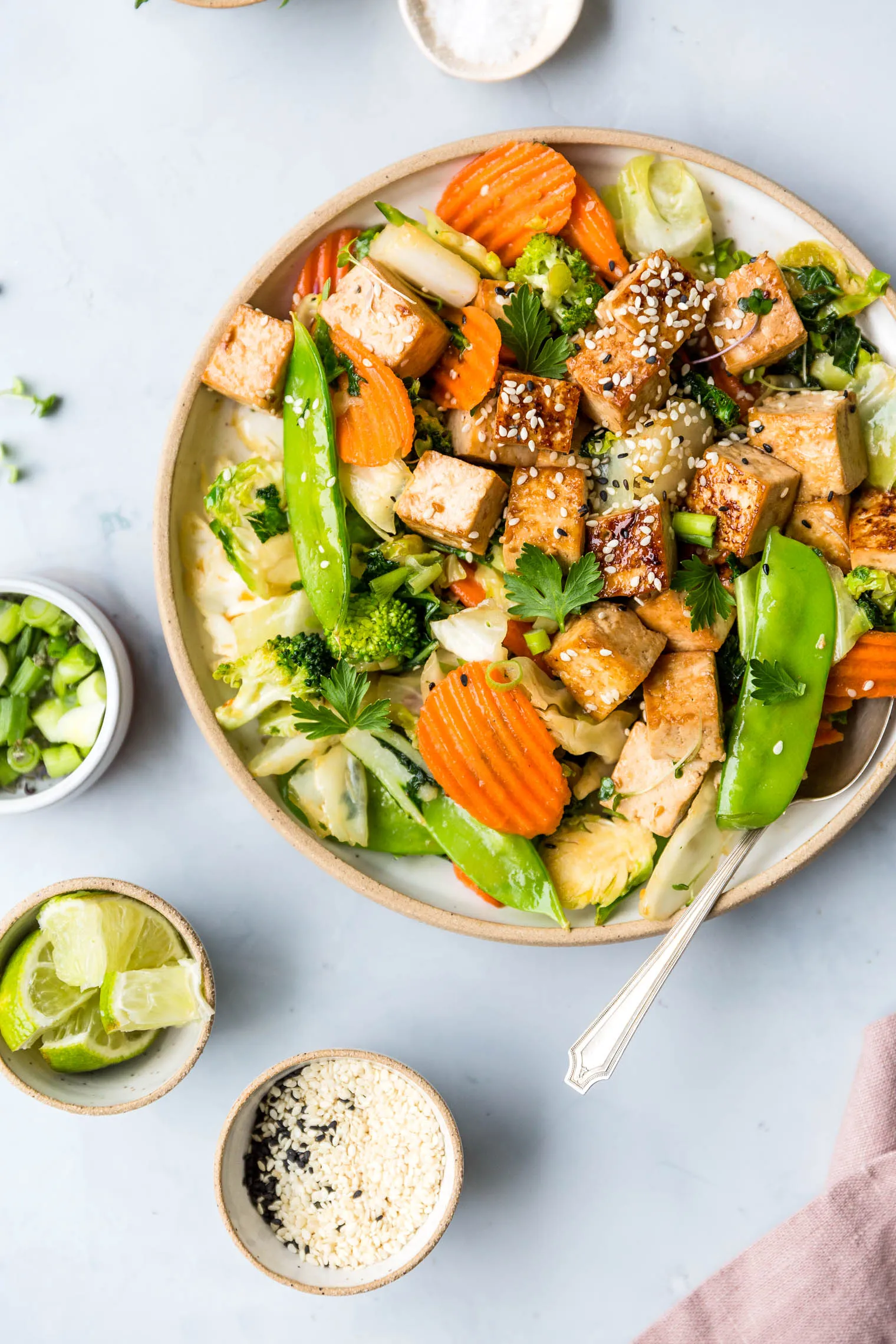 Sticky Ginger Sesame Tofu Veggies