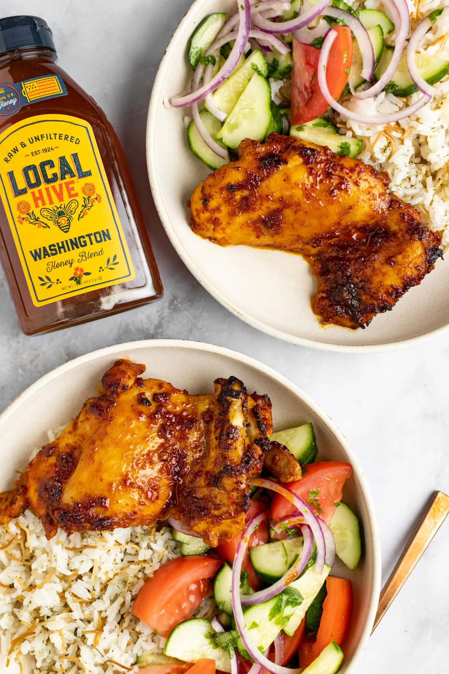Sticky Harissa Honey Glazed Chicken