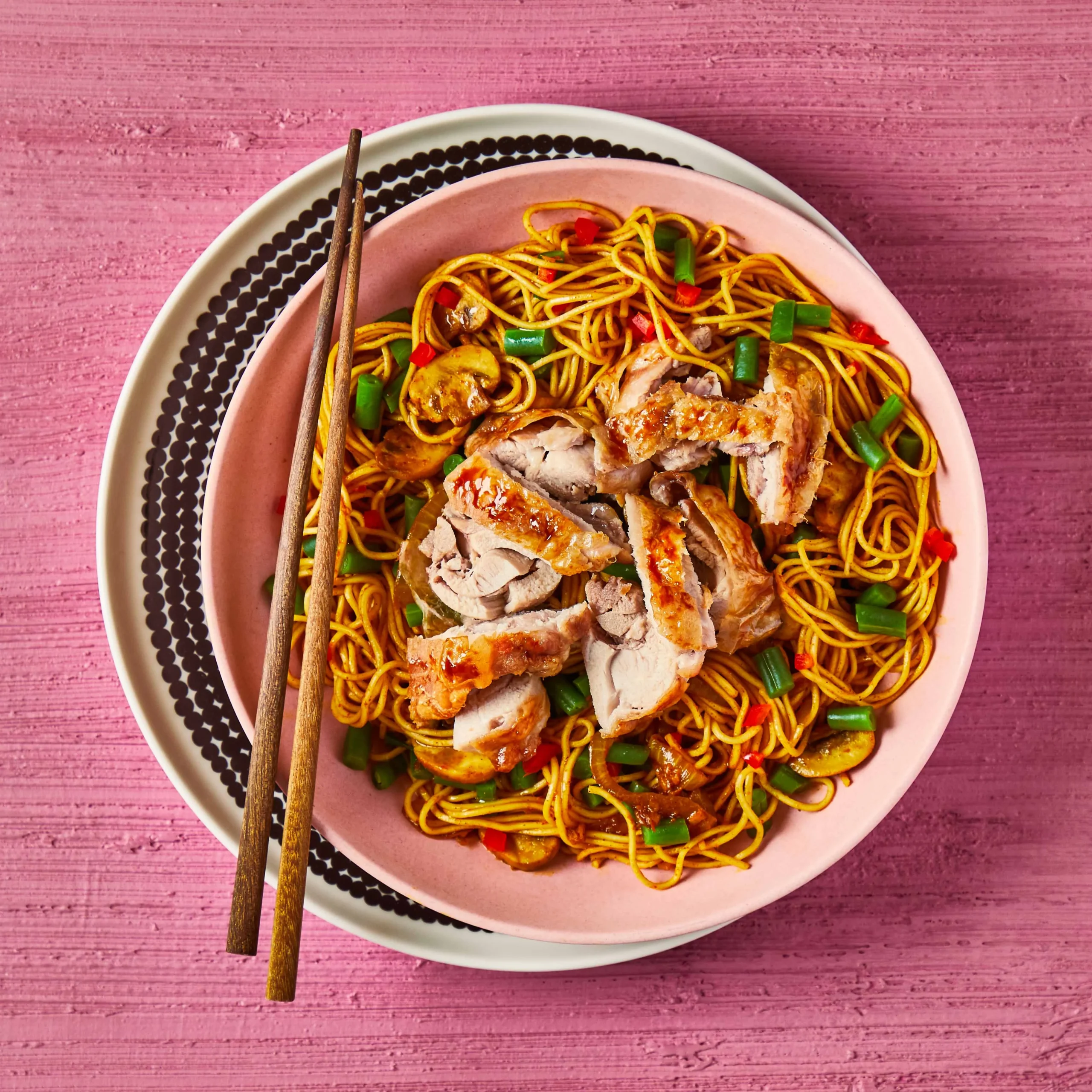 Stir Fried Noodles with Crispy Chicken