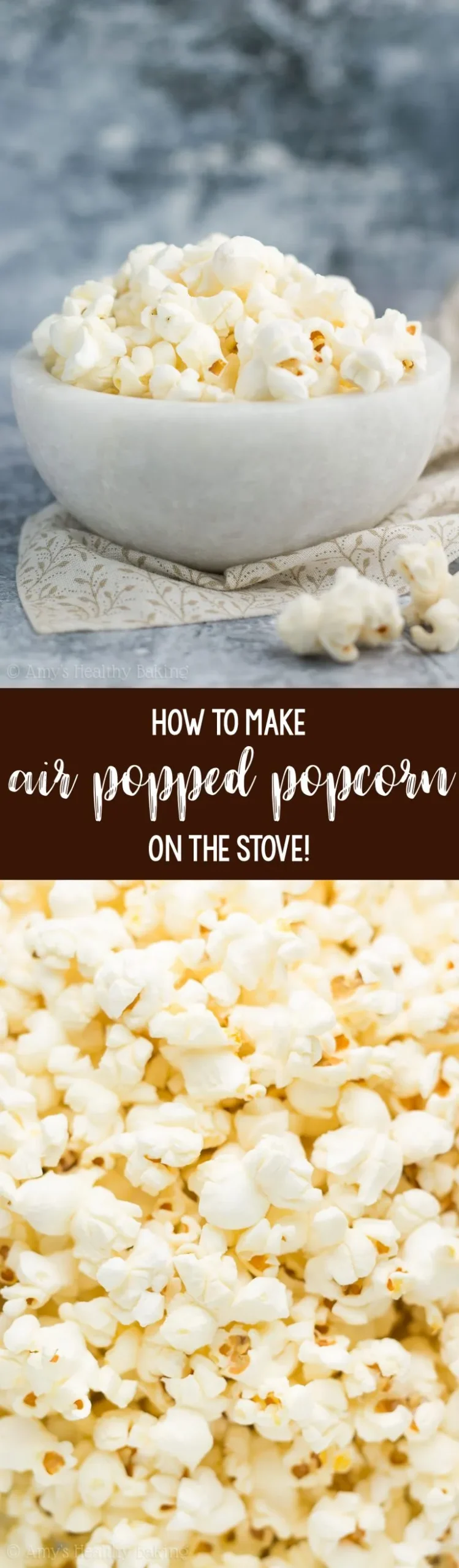 Stovetop Air Popped Popcorn
