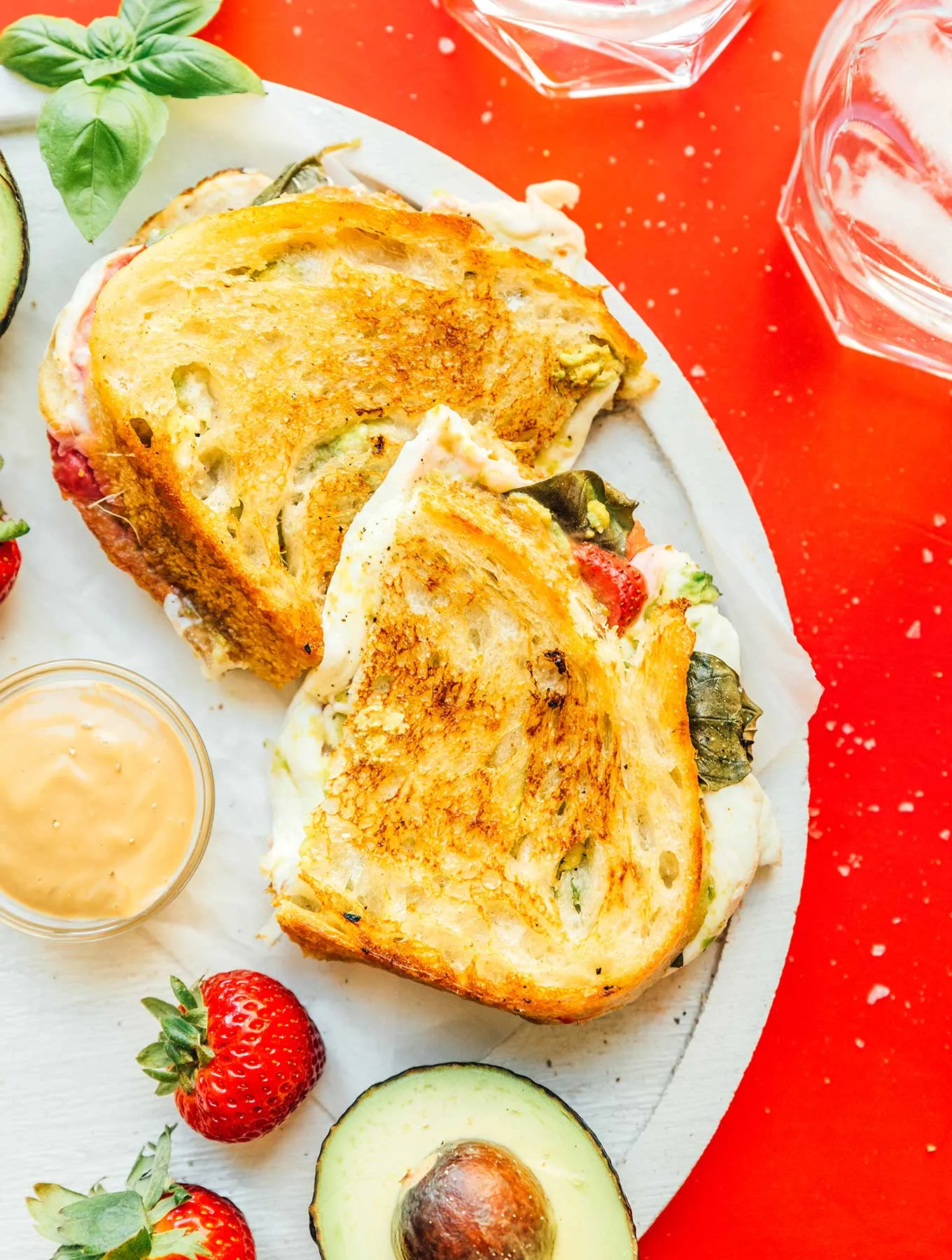 Strawberry Avocado Grilled Cheese