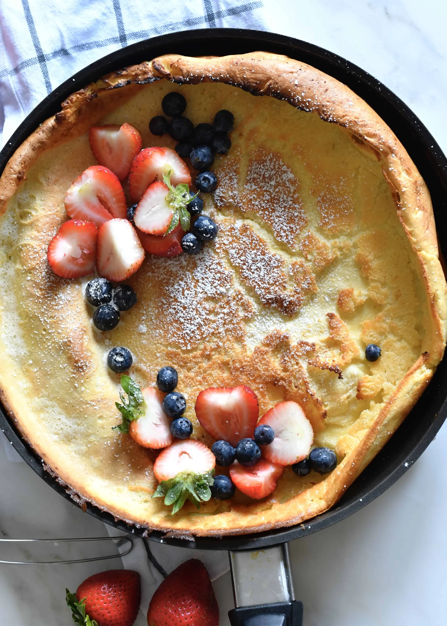 Strawberry Buttermilk Dutch Baby Puff Pancake
