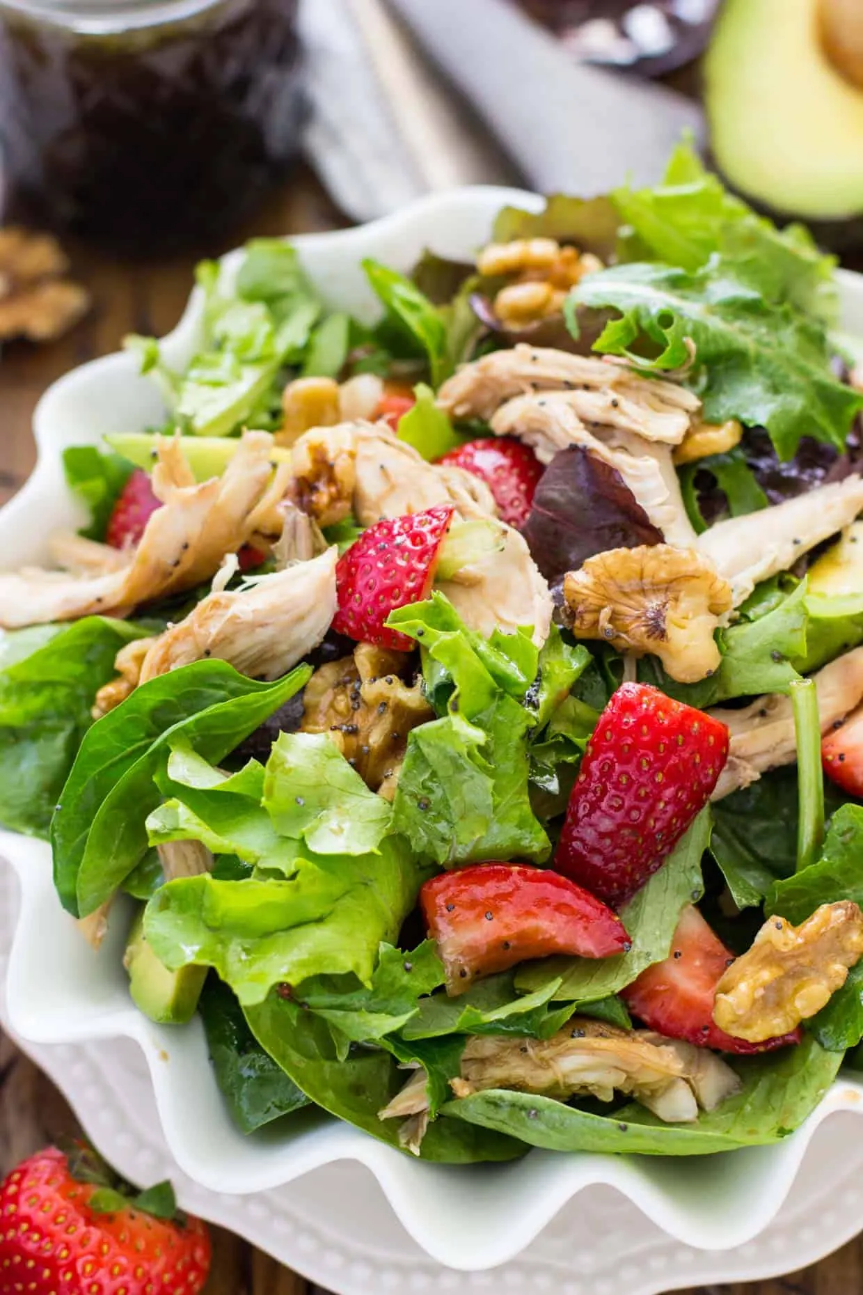 Strawberry Chicken Salad with Avocado
