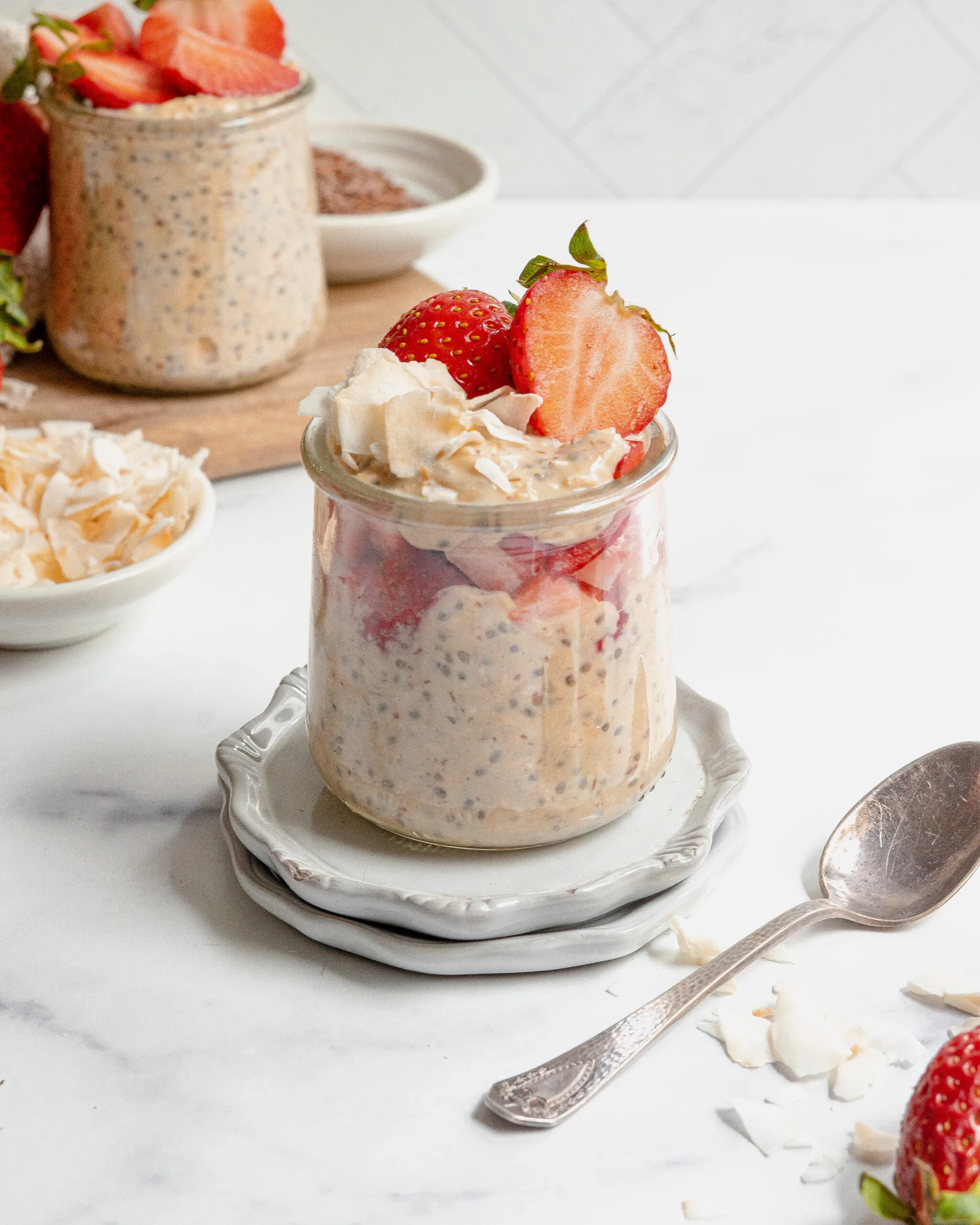 Strawberry Cream Overnight Oats