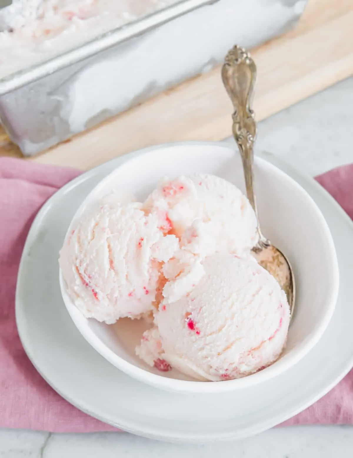 Strawberry Kefir Ice Cream
