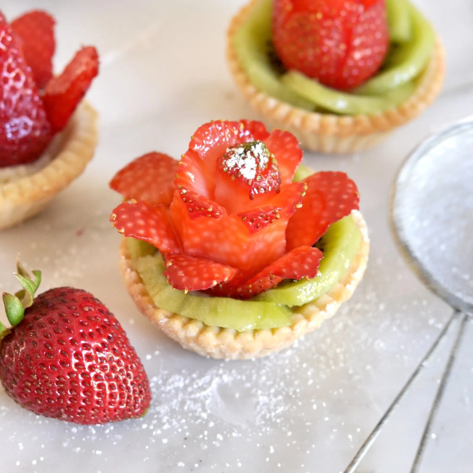 Strawberry Rose Tart
