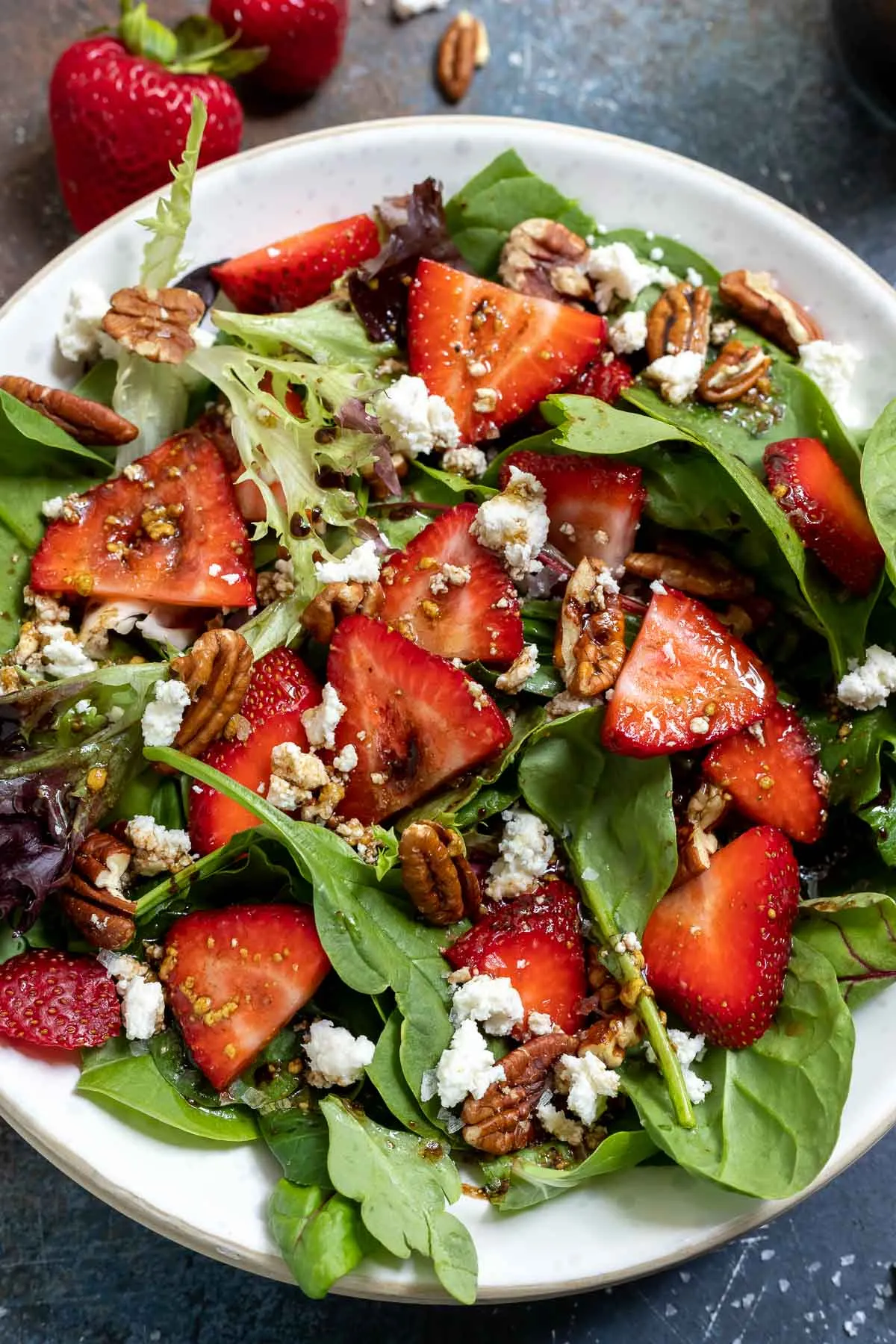 Strawberry Spinach Salad with Balsamic