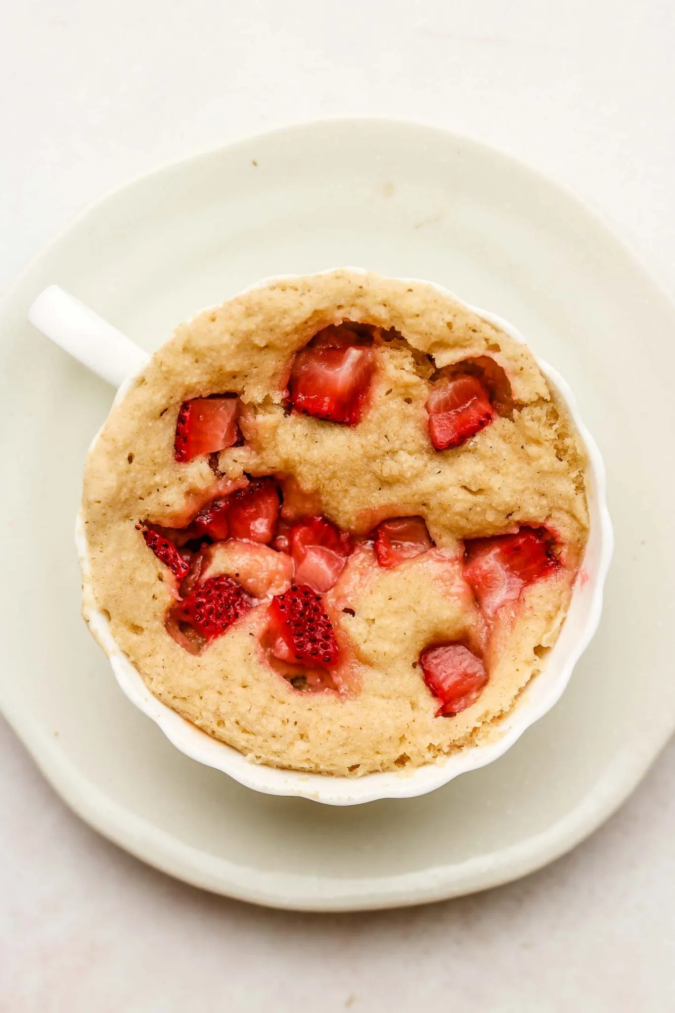 Strawberry Sweet Roll Mug Cake
