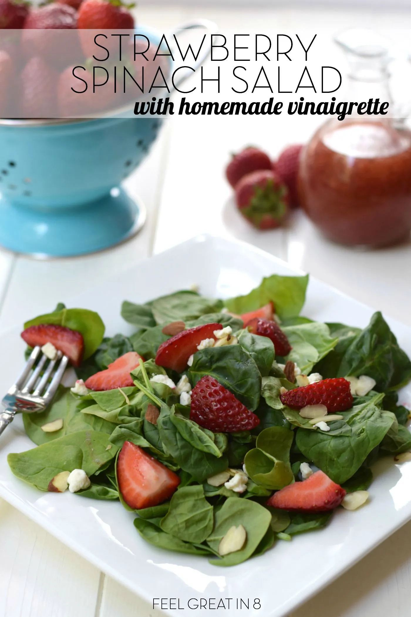Strawberry Vinaigrette Spinach Salad